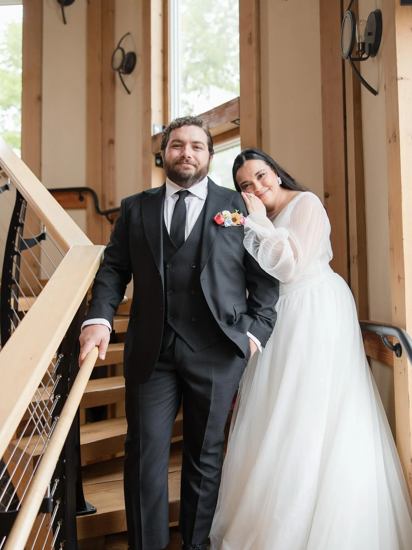 Meet Amanda and Lucas!

Amanda and Lucas were married on May 9th, 2025 at @rockislandlakeclub in Sparta, New Jersey. Their wedding invitations were a panel pocket design, with a brushed gold border framing the main invite on the front of the enclosur