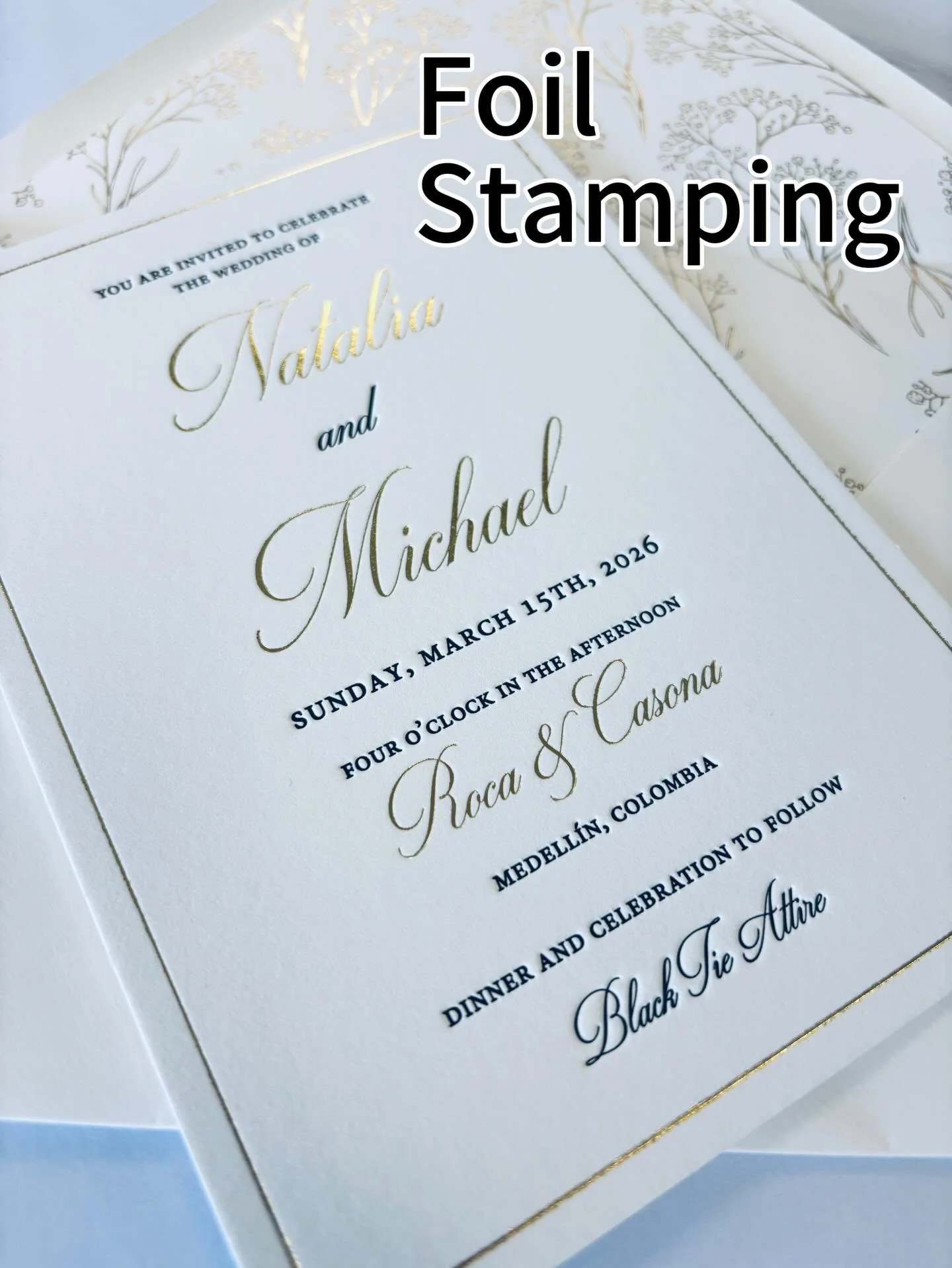 It&rsquo;s all in the details ❤️

Here are a few of our favorite ways to elevate your wedding stationery:

Foil-stamped names
Letterpress printing
Wax seals
Vellum wraps
Ribbon
Envelope liners

Want to see these close up?
Join us at our Open House!.
