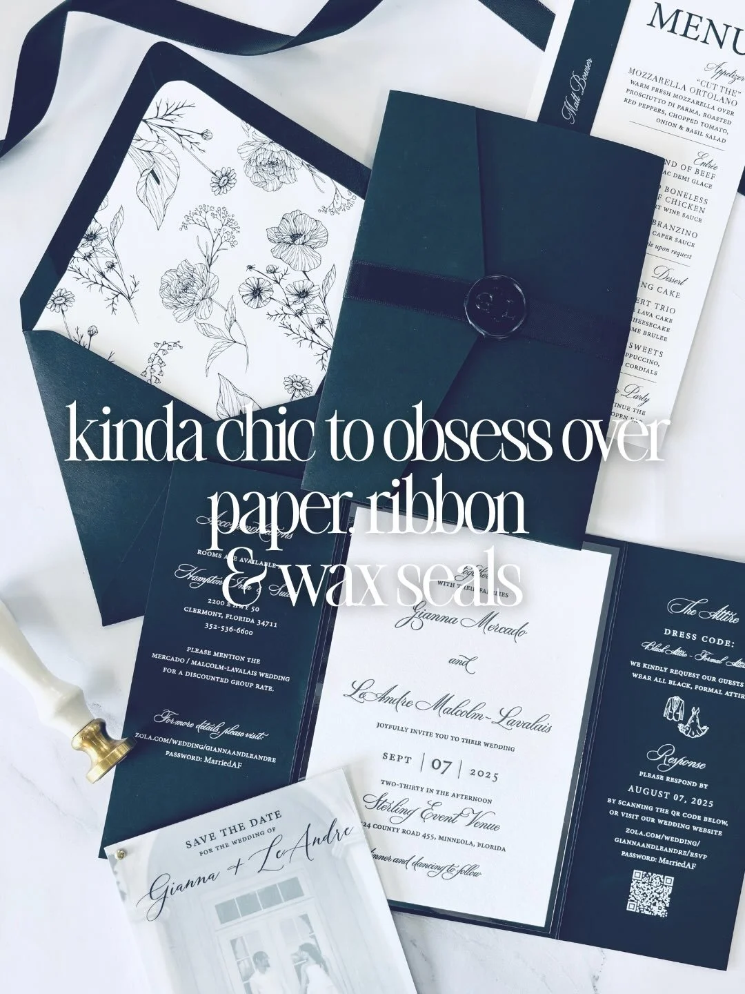 Kinda chic to make your wedding feel like you. 💌

Custom invitations. Save the dates worth keeping. Day-of stationery that ties it all together.

Because your wedding stationery isn&rsquo;t just paper- it&rsquo;s the first glimpse into what&rsquo;s 