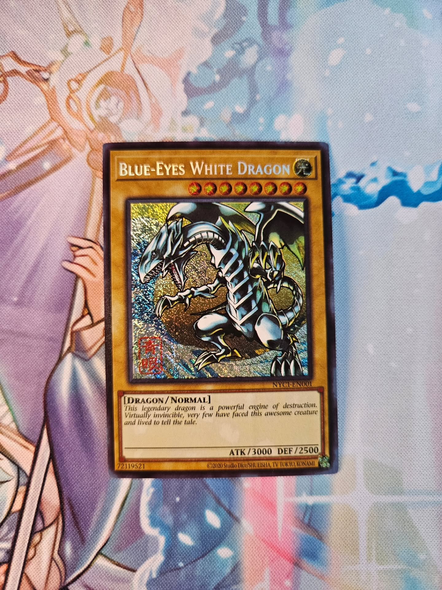 Ukiyoe Art Blue-Eyes White Dragon. Yet another OCG-exclusive artwork that we couldn't resist to "import" to the TCG by making an English version in Secret rare. The card uses Hokusai's iconic The Great Wave off Kanagawa as its artwork's bac