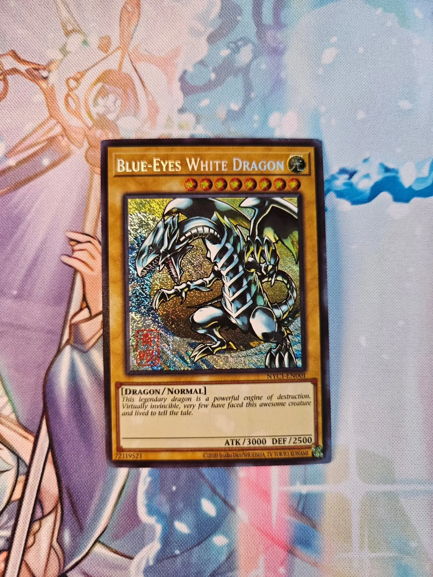 Ukiyoe Art Blue-Eyes White Dragon. Yet another OCG-exclusive artwork that we couldn't resist to "import" to the TCG by making an English version in Secret rare. The card uses Hokusai's iconic The Great Wave off Kanagawa as its artwork's bac