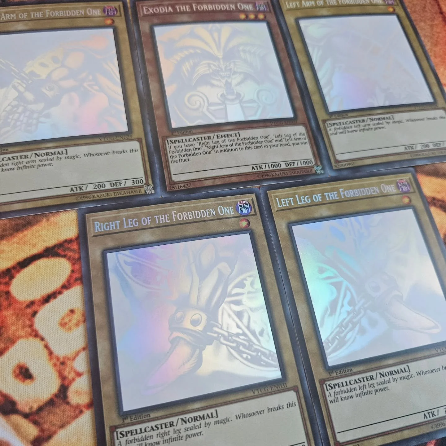 Introducing the Ghost Rare x Exodia Set.

The Forbidden One emerges when the light shines...

We were going to just make the head at first but figured it's all or nothing when it comes to the Forbidden One.

It's not perfect, but with the right light