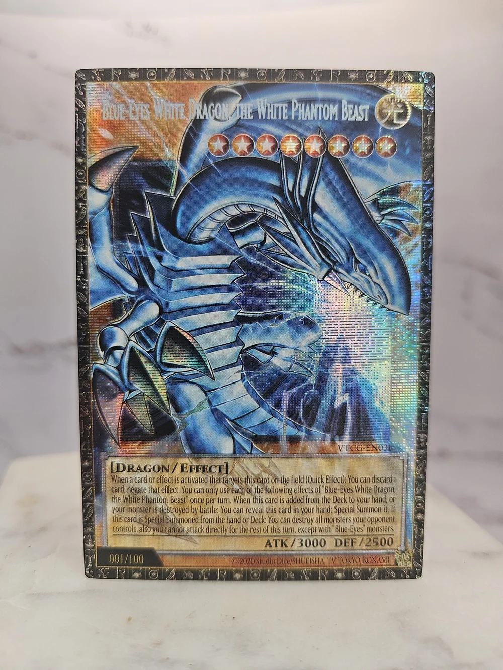 white dragon yugioh card Blue-Eyes Yu-Gi-Oh! Super 1st Edition Spanish SKE-SP001 #2 and not all cards will be individually sleeved and top loaded in all lots PSA 8 - Yu-Gi-Oh Card