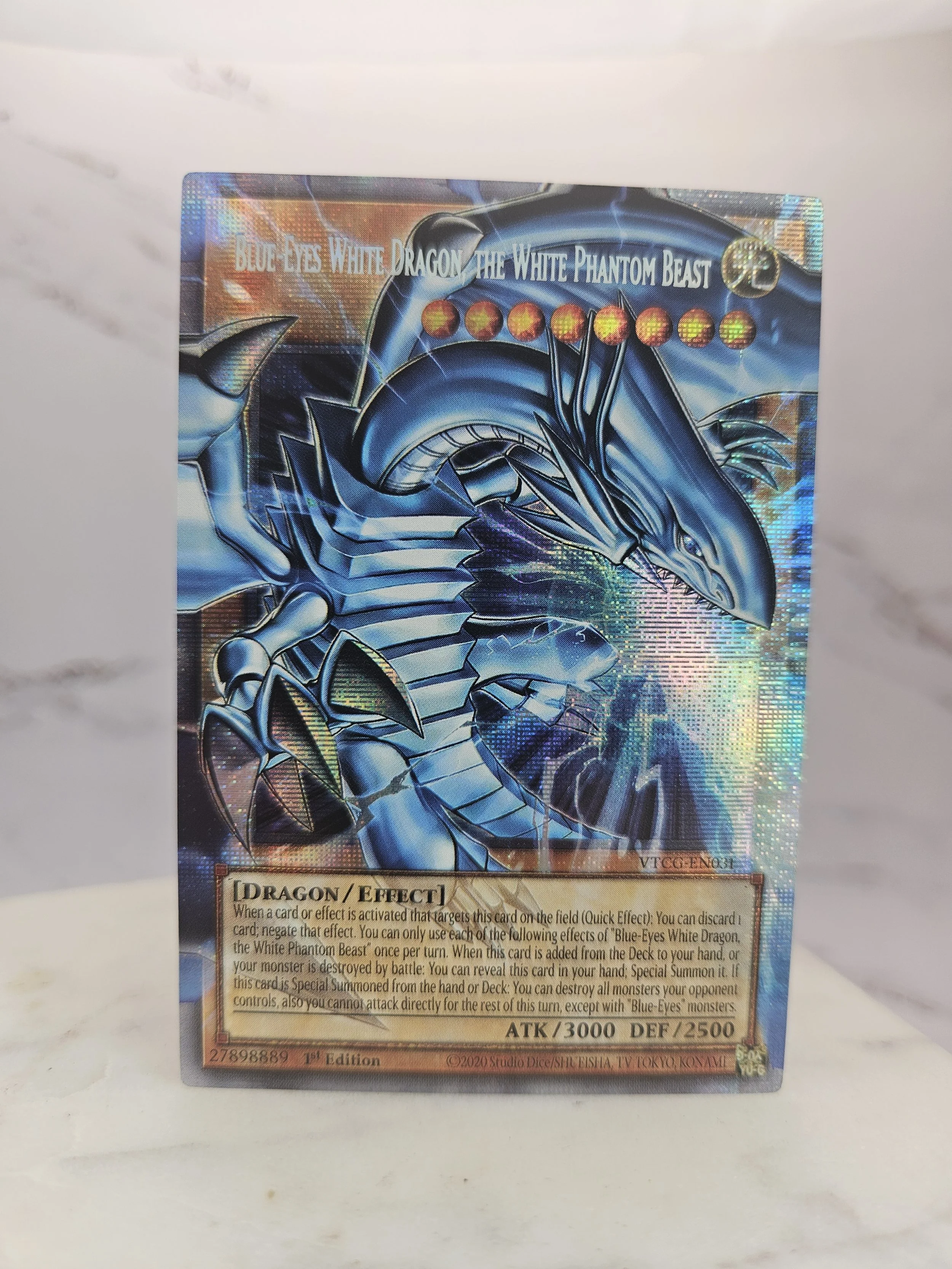 Blue-Eyes White Dragon, the White Phantom Beast - Overframe (TCG Version: LOCR-JP001)