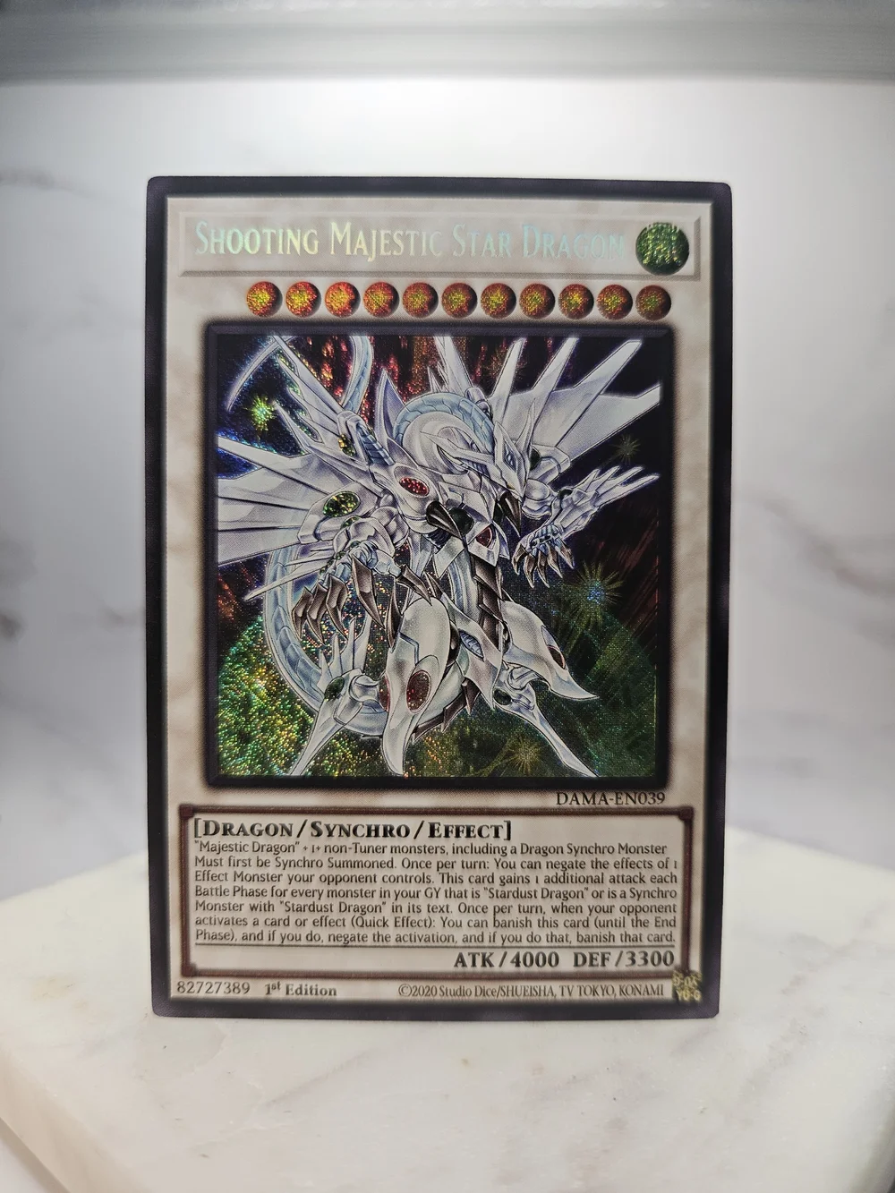 yugioh shooting majestic star dragon deck DAMA-EN039 Starlight Rare 1st Edi Shooting Majestic Star Dragon [Artwork]