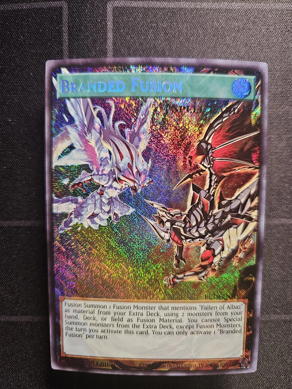 yugioh branded fusion deck yugioh branded deck Branded Fusion [OP22-EN002] Ultimate Rare  Gray  Gauntlet Games