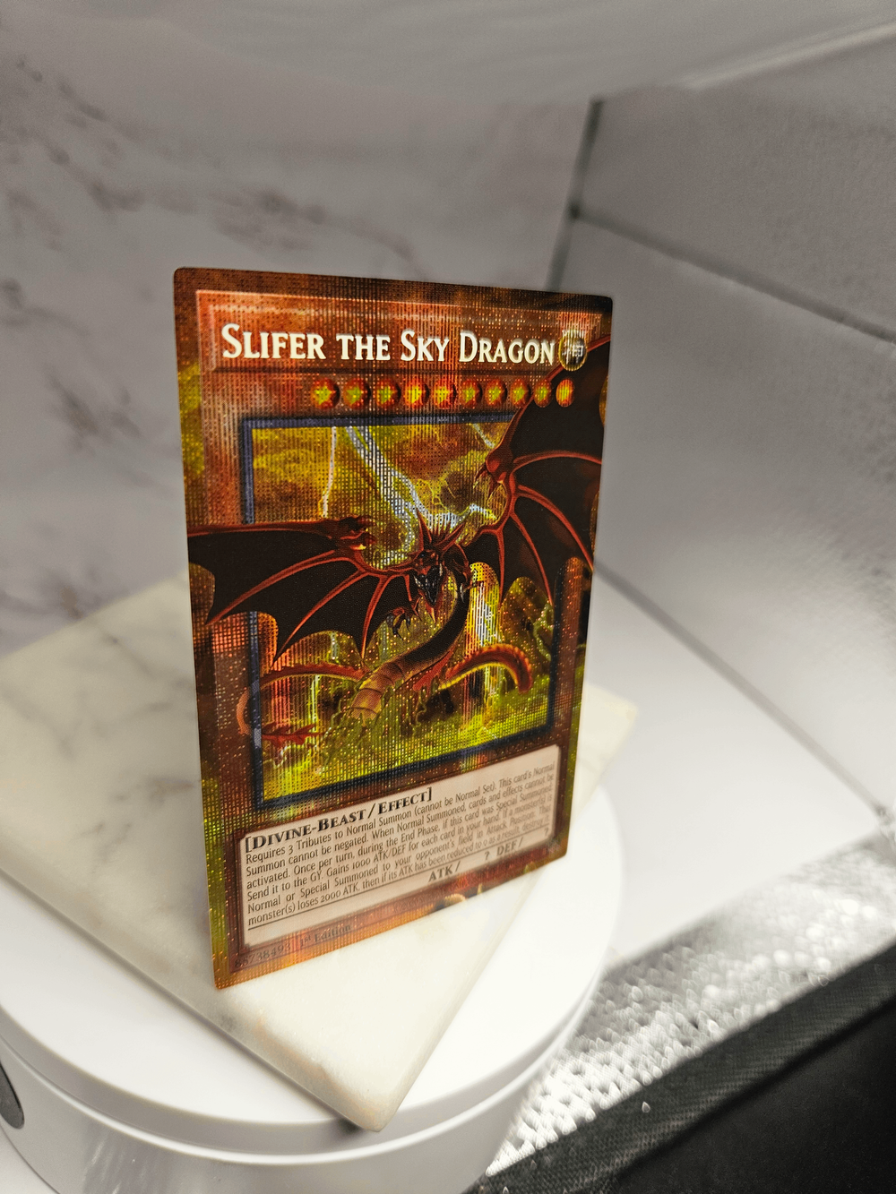 sky dragon yugioh card price Slifer the Sky Dragon GX Gold Metal Yugioh Pokemon Card