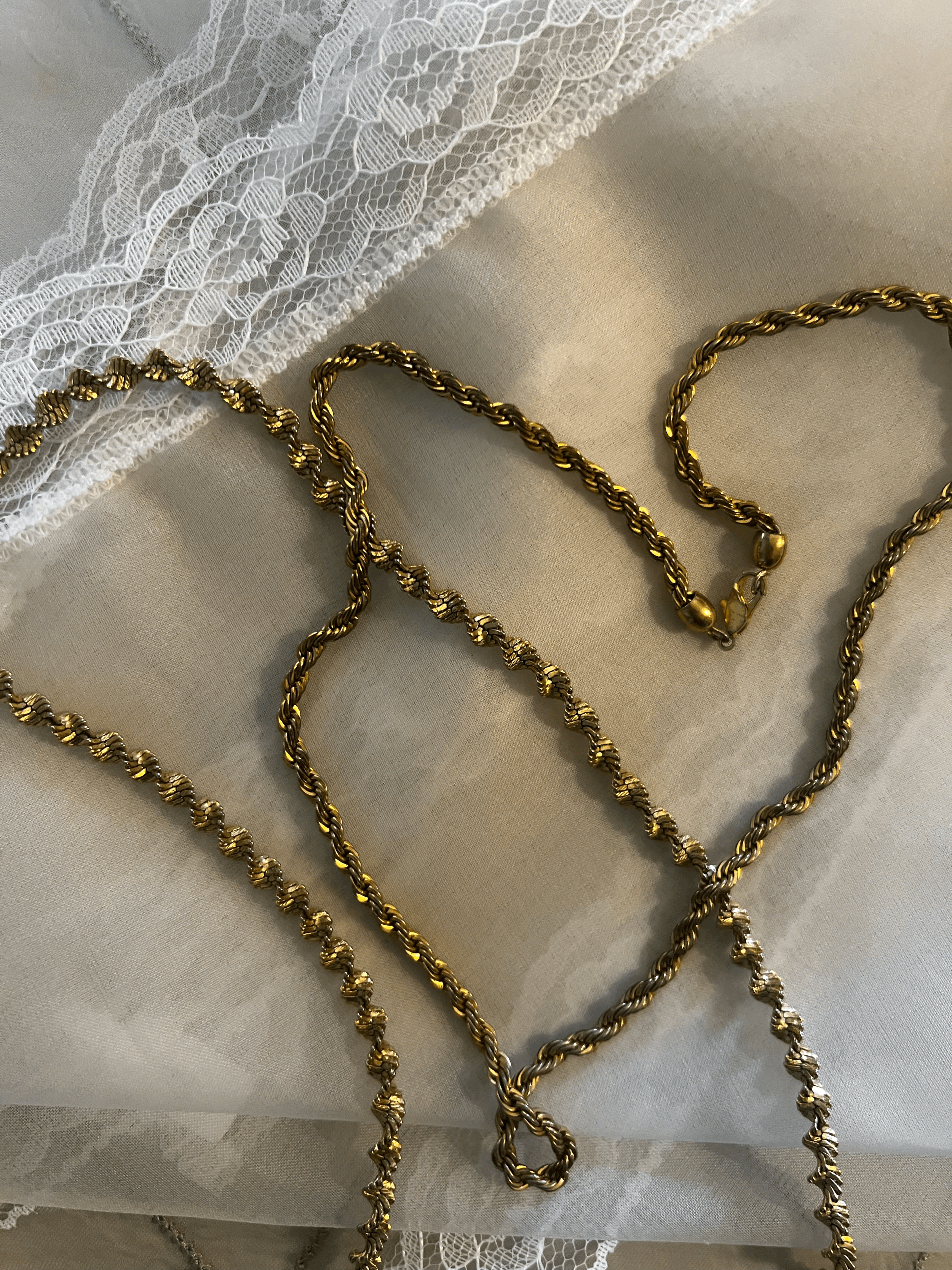 Spiral Gold Chain Necklace