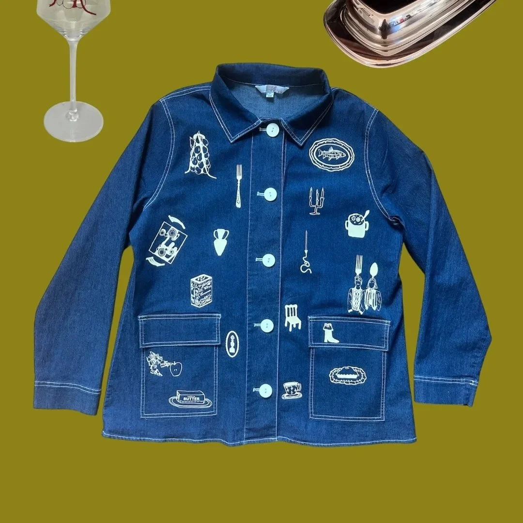 The Art of Gathering Denim Button-Up