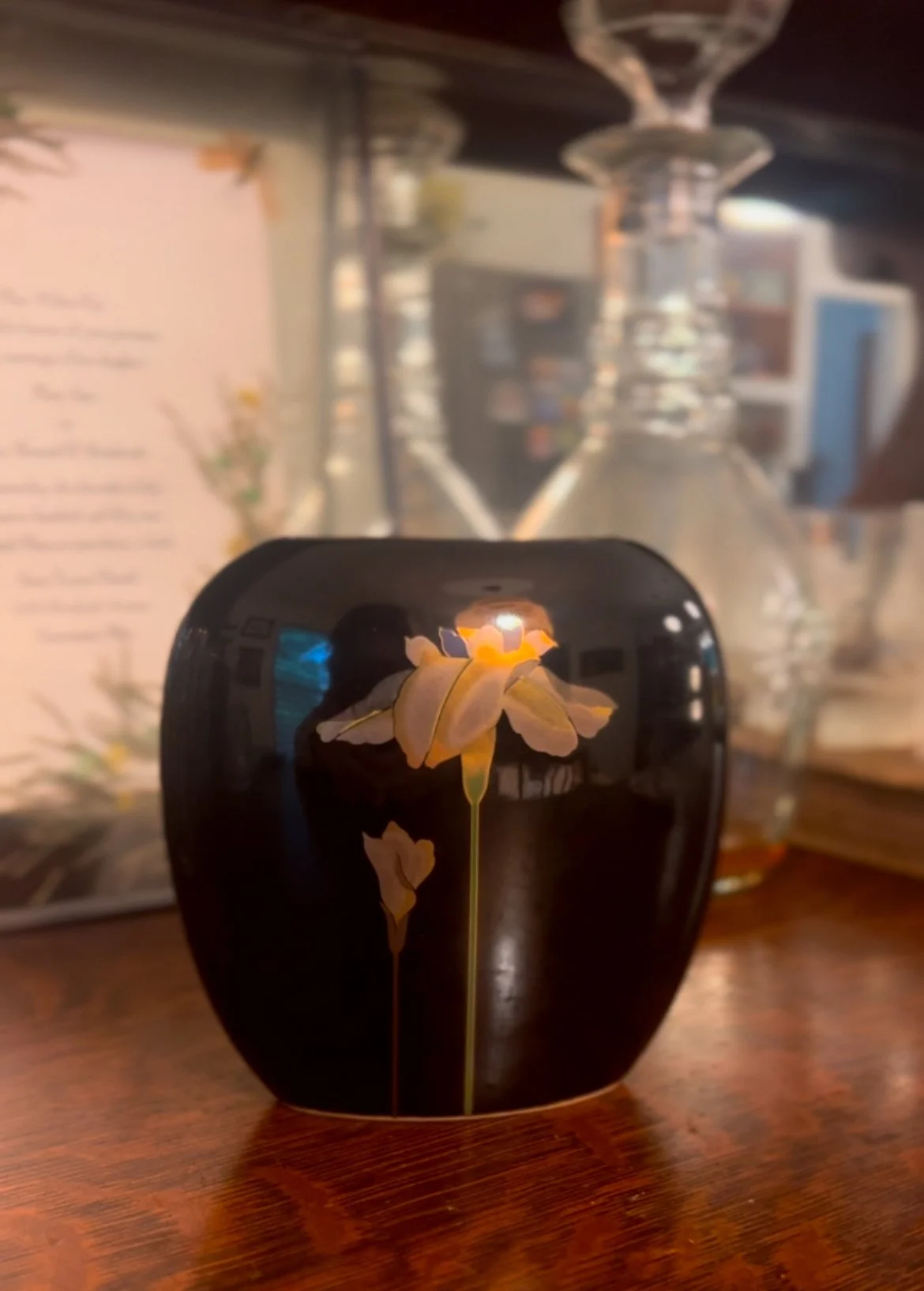Black Iris Vase