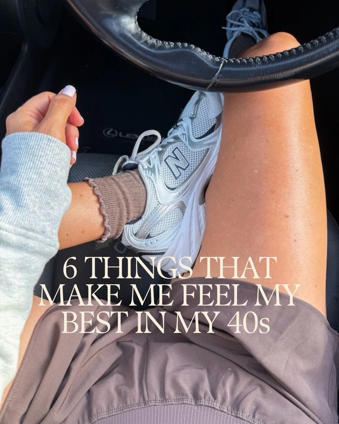 44 and feeling my best ✨ COMMENT &ldquo;FAVORITES&rdquo; and I will send you a DM 🤎

A few little things that help me feel good in my own skin: self tanner, lots of water, my daily greens (send me a DM if you want the link for those), a cute workout