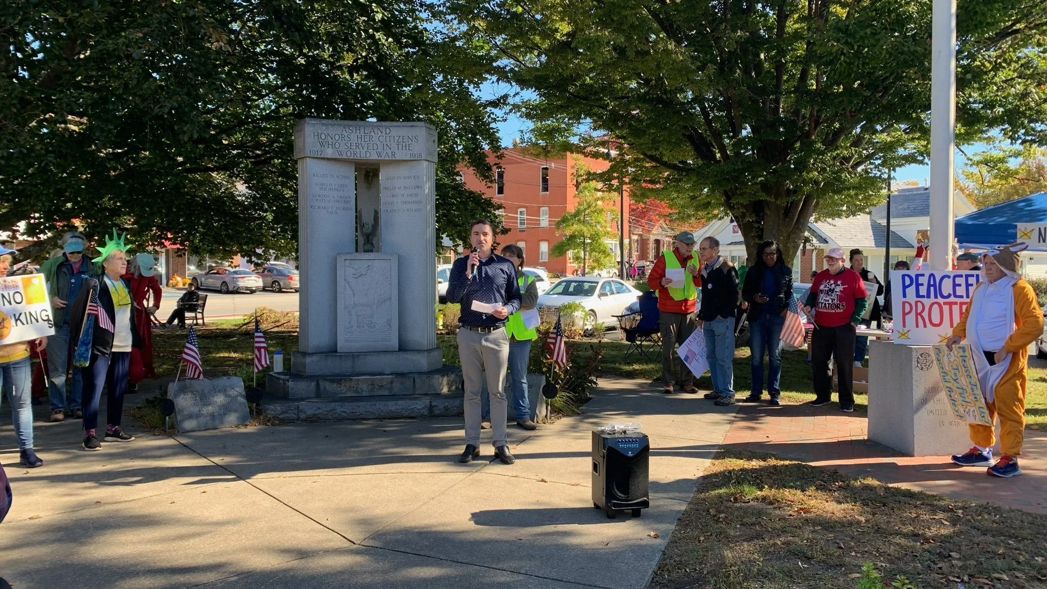 Thank you to the organizers of last week's No Kings rally in Ashland for the invitation to address the group. While I largely did not follow my prepared remarks, I wanted to share them here.

~~~~~~
First, let me say what a profound honor it is to se