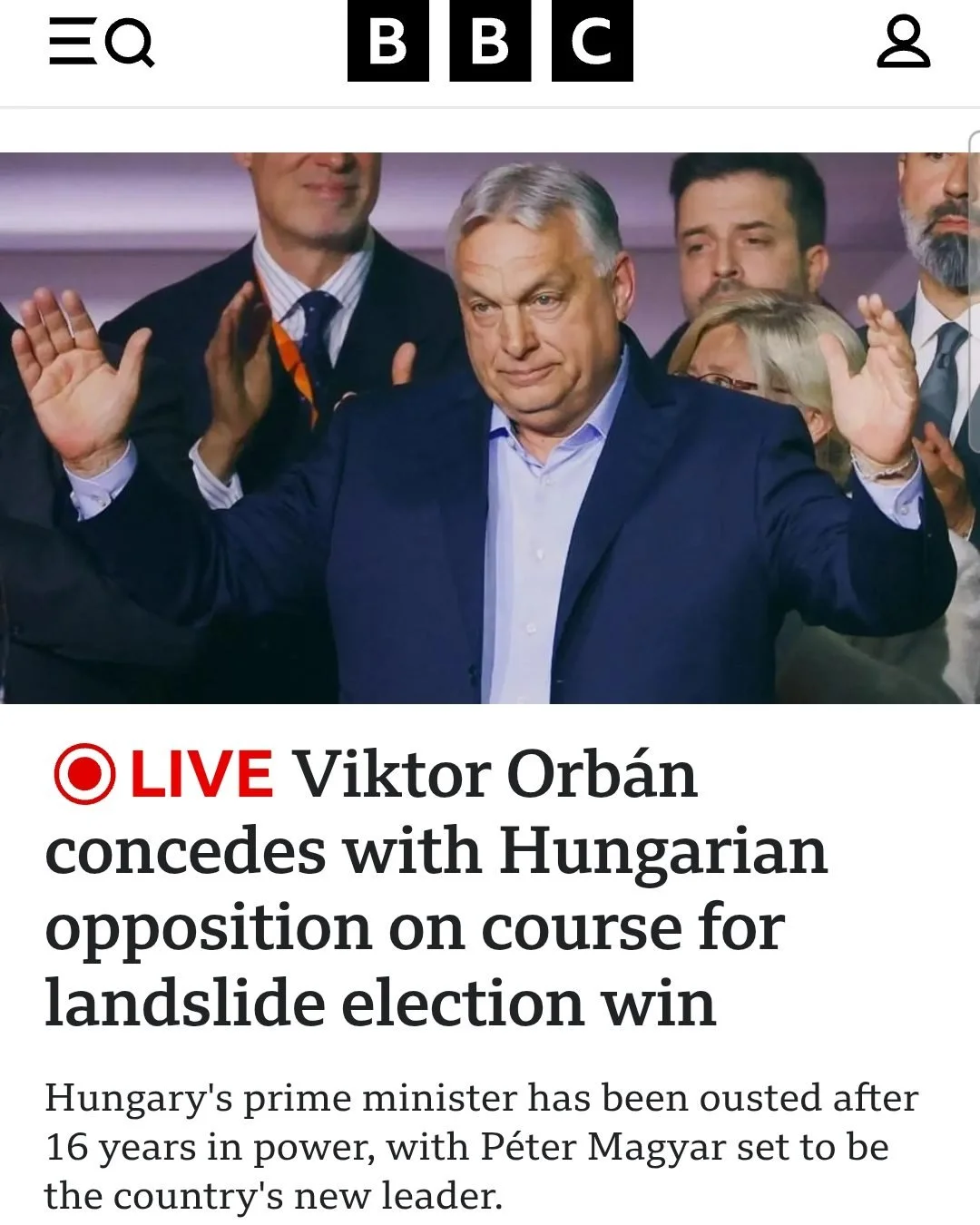 Excellent news for Hungary, Europe, the planet, and the rule of law. May this be a turning point and a bellwether for further electoral setbacks, at home and abroad, for Trump &amp; Vance's cronies.

https://www.bbc.com/news/live/c2d8zw2d3rkt