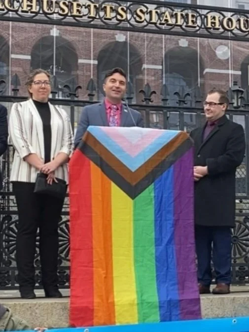 Rep. Lewis speaking at pride event