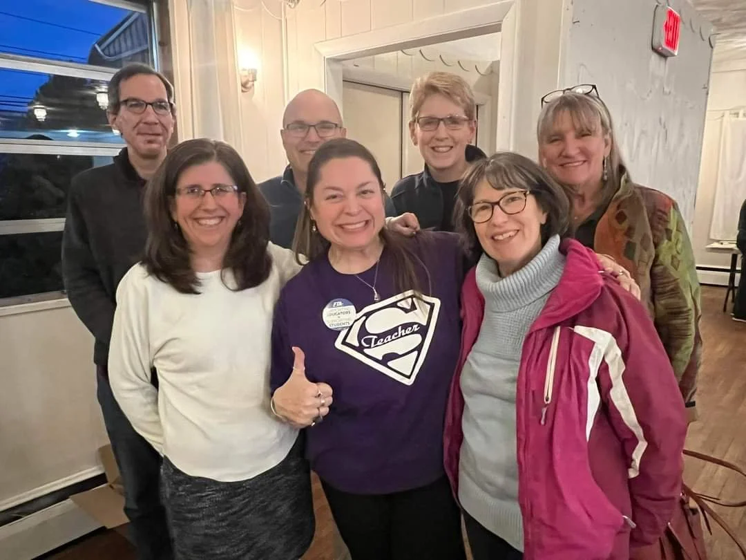 Rep Lewis with supporters