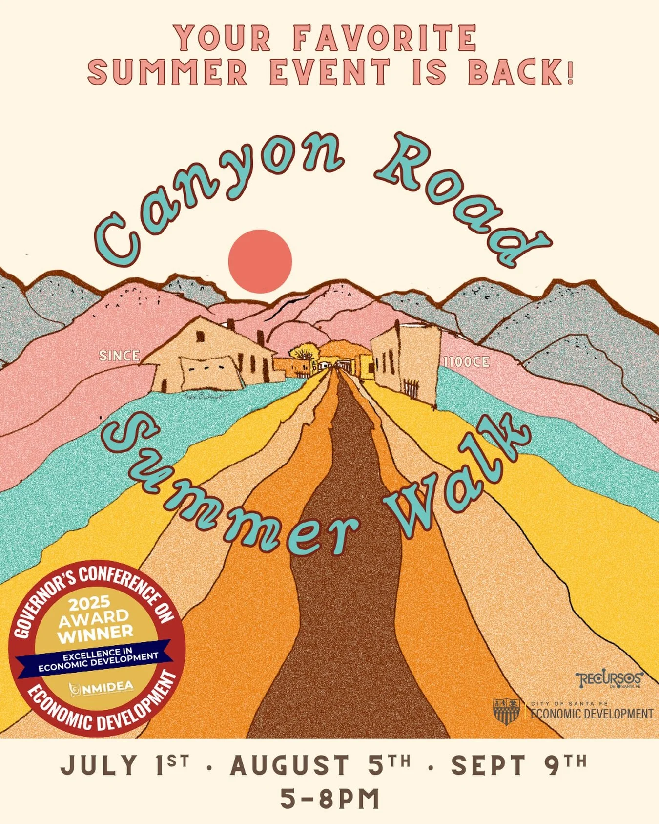 We&rsquo;re baaaaaaack!! And SO excited to come home to Canyon Road this summer. 

Our first walk is July 1&mdash;mark your calendars! 

We&rsquo;ll see you on Canyon Road with music, food, drinks, and the magic of our Santa Fe community. ✨✨✨

#santa