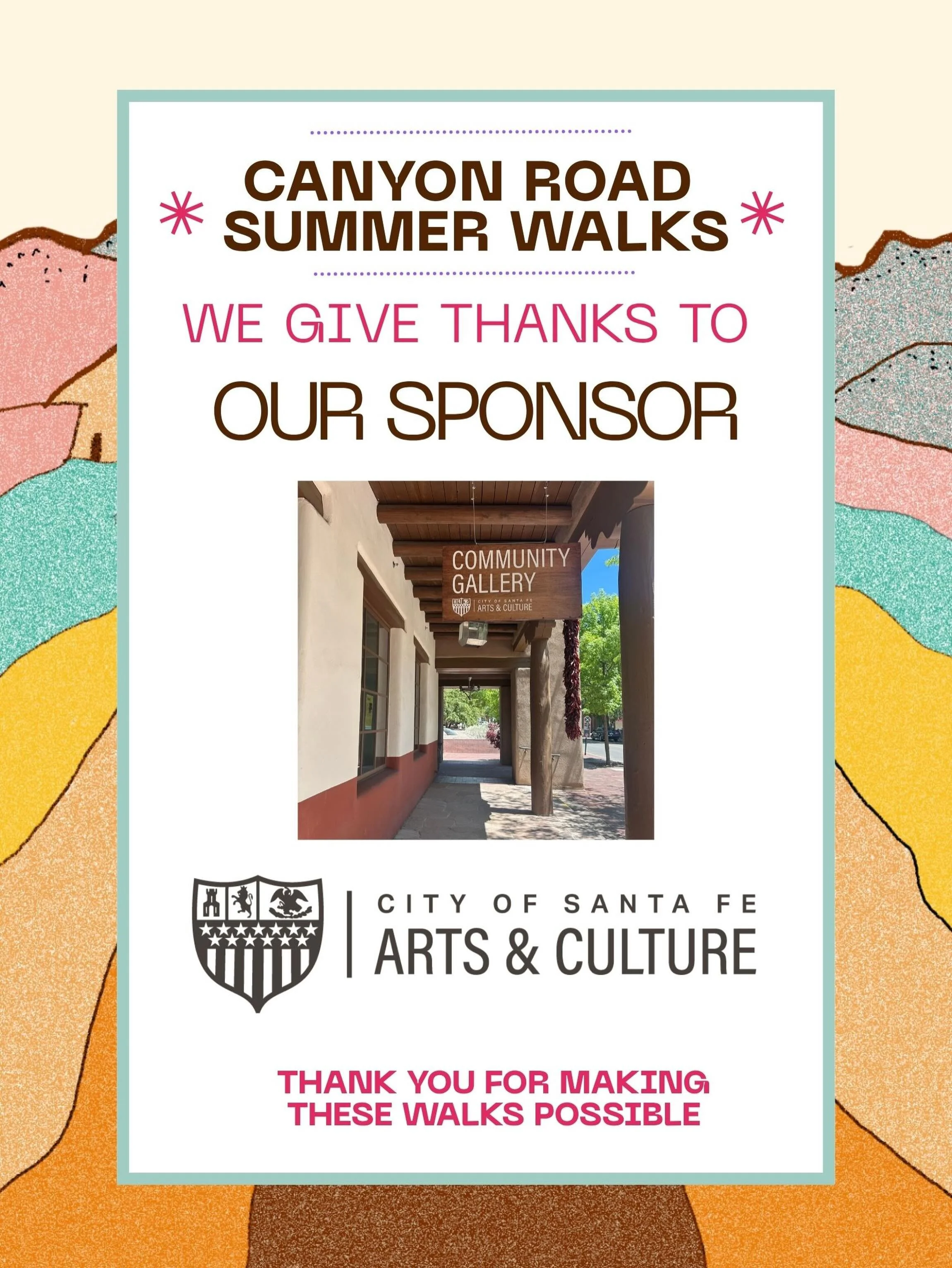 Another HUGE shoutout to our sponsor Santa Fe Arts &amp; Culture! 🎨🎶⛰️ @santafeartsandculture 

You&rsquo;ve been with us since the beginning and we couldnt be more grateful for your enthusiasm and support!

Thank you Chelsey, Sage and Jen Joy for 
