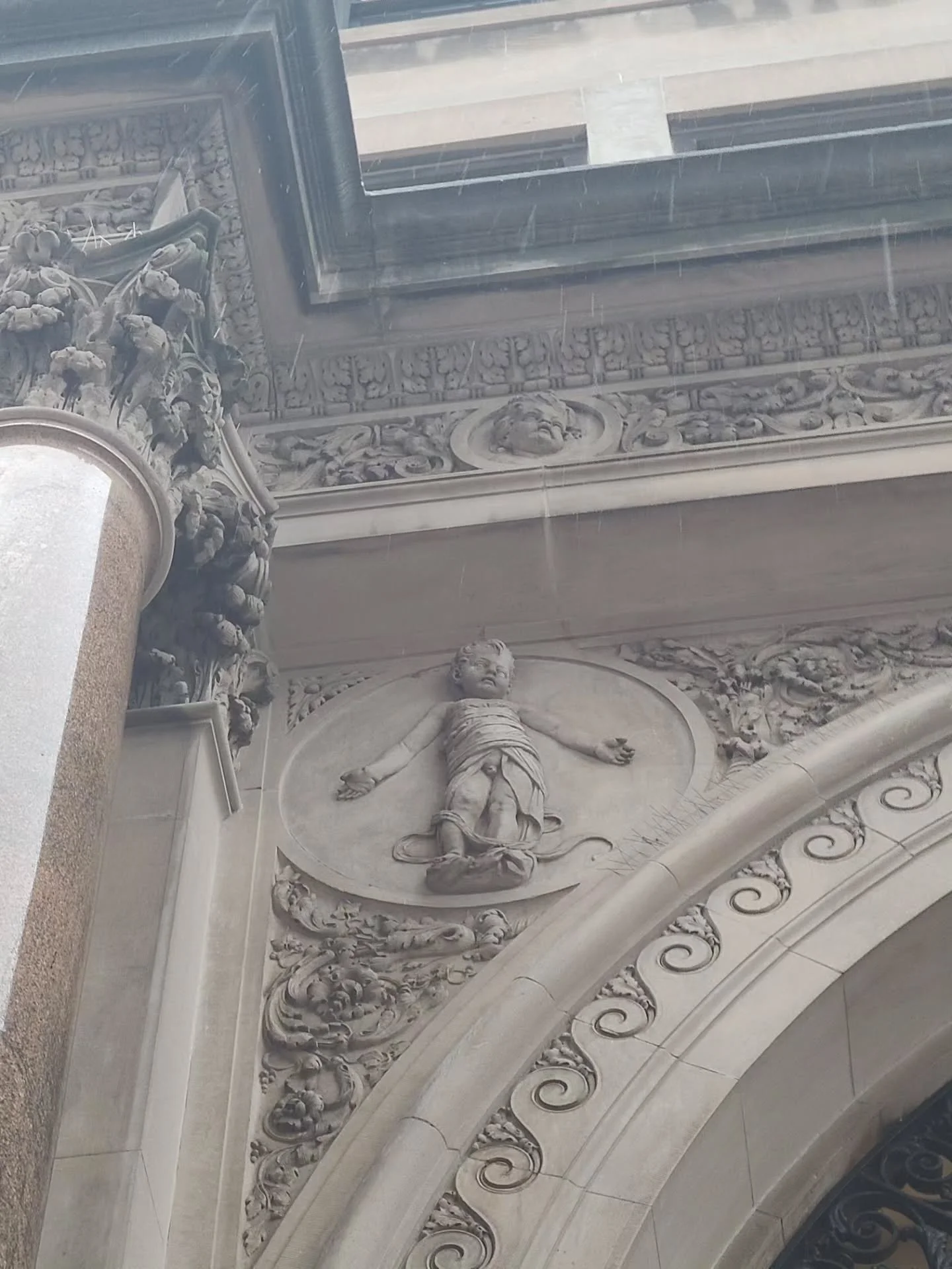 From J.P. Morgan's millions to delivering 60%
Manhattan's babies, the Lying-In Hospital*
building (1902) story is a dramatic birth of mo
maternity care in NYC.

*The term "lying-in" refers to the historical
European practice of women stayin