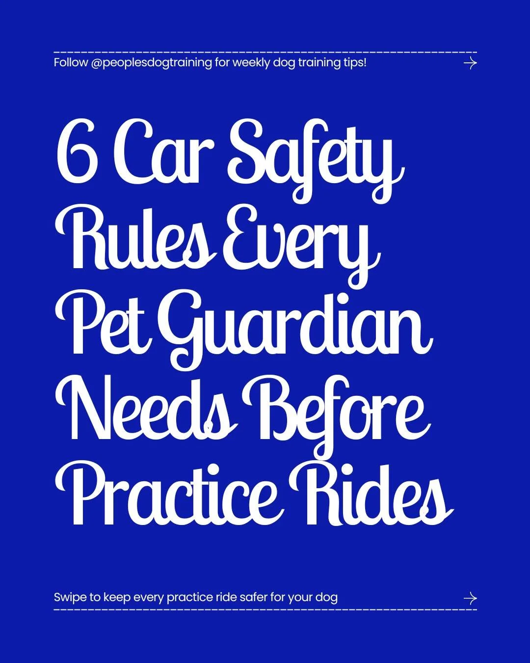 Practice rides are a great way to build your dog's confidence, but safety always comes first. 🚗🐾

Before you head out, make sure your dog is safely secured, your vehicle is cool and well-ventilated, and never leave them unattended in the car.

Smal