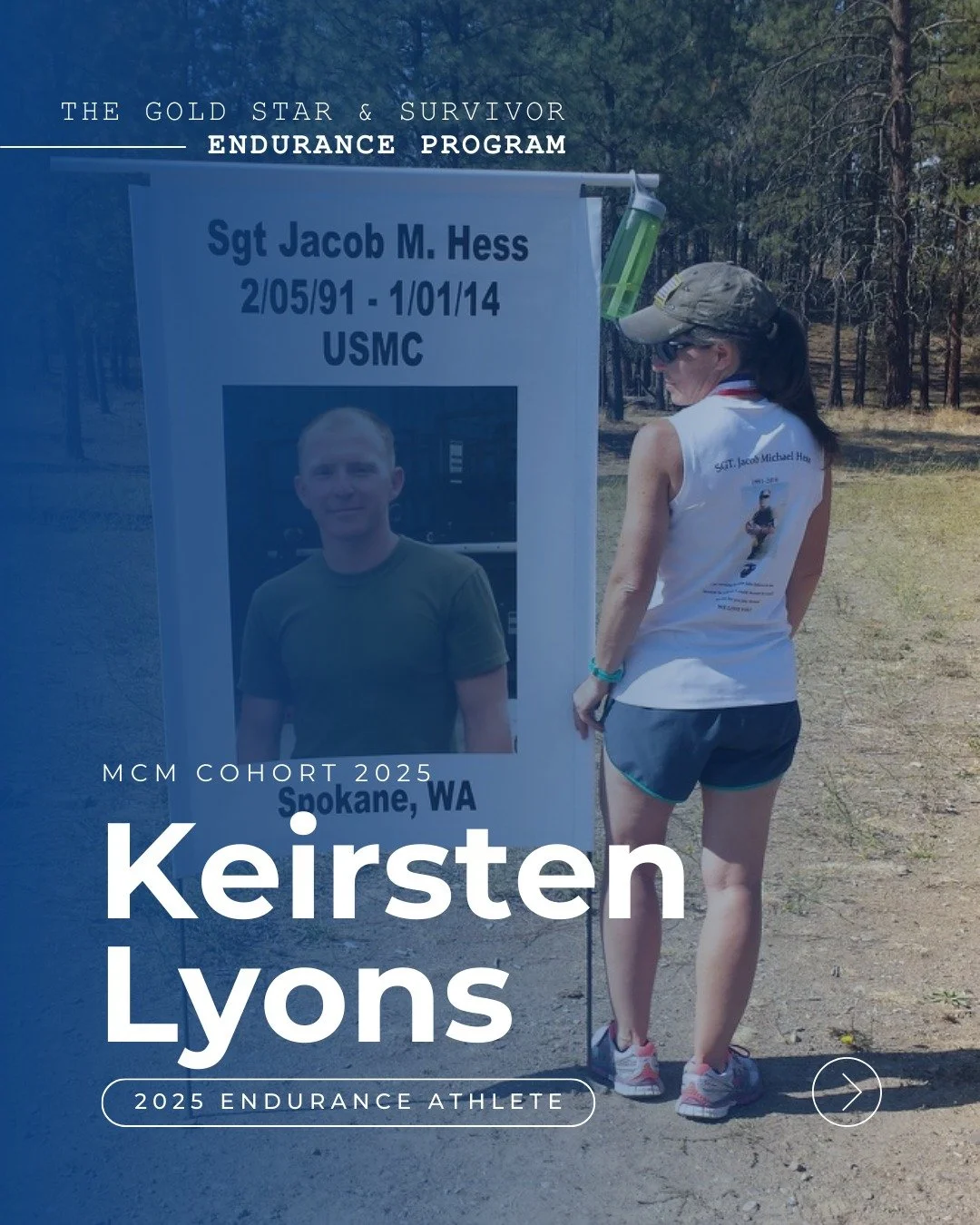 ✨ Meet Keirsten ✨

This October, Keirsten will run the Marine Corps Marathon with wear blue in honor of her son, Marine Corps Sgt. Jake Hess. Jake was an extraordinary human being&mdash;kind, hardworking, and always encouraging others to see their ow