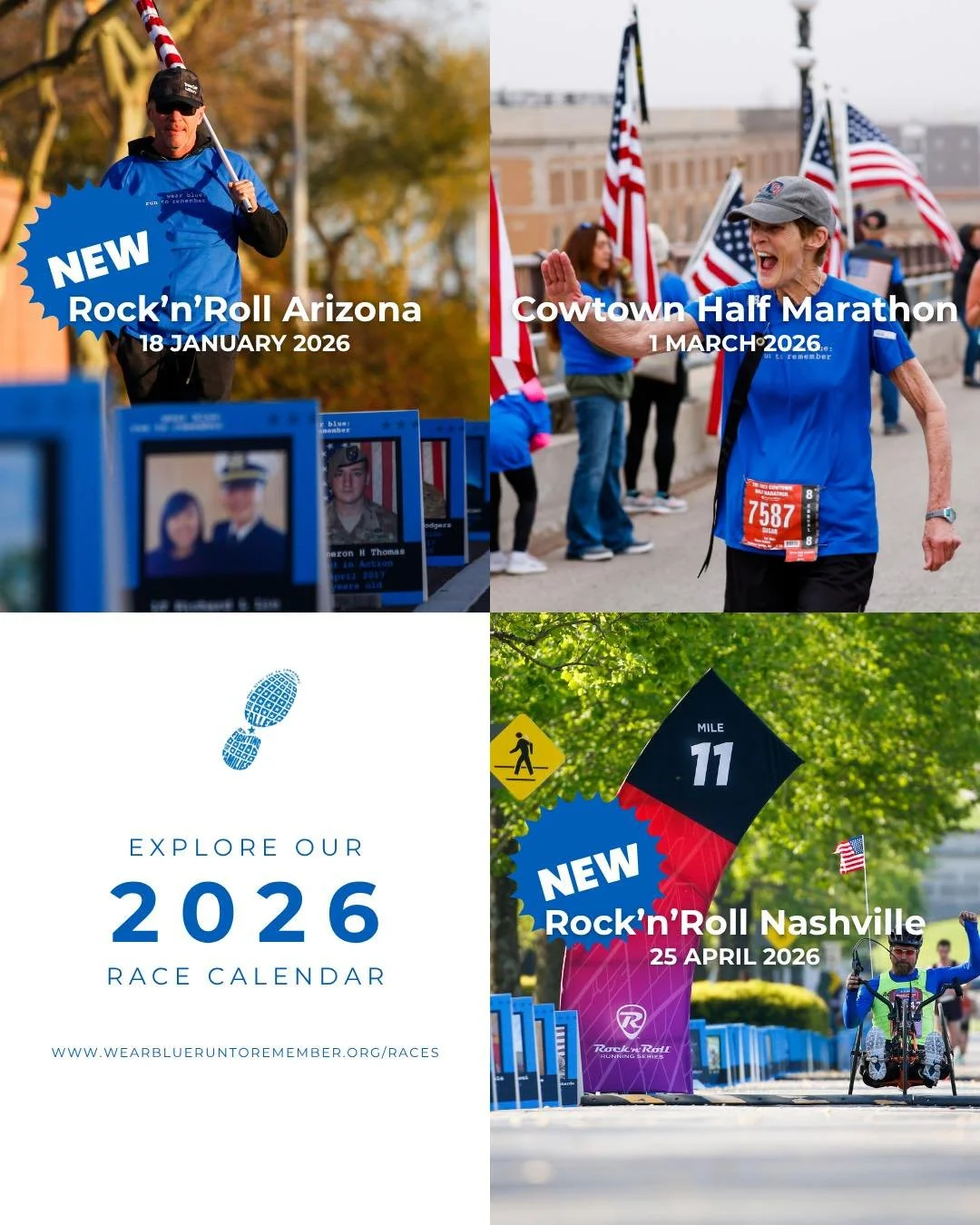 Our 2026 calendar is here&mdash;and it&rsquo;s bigger than ever!

We&rsquo;re honored to expand our mission of remembrance and community with NEW events, including Rock&rsquo;n&rsquo;Roll Arizona and Rock&rsquo;n&rsquo;Roll Nashville. From start to f