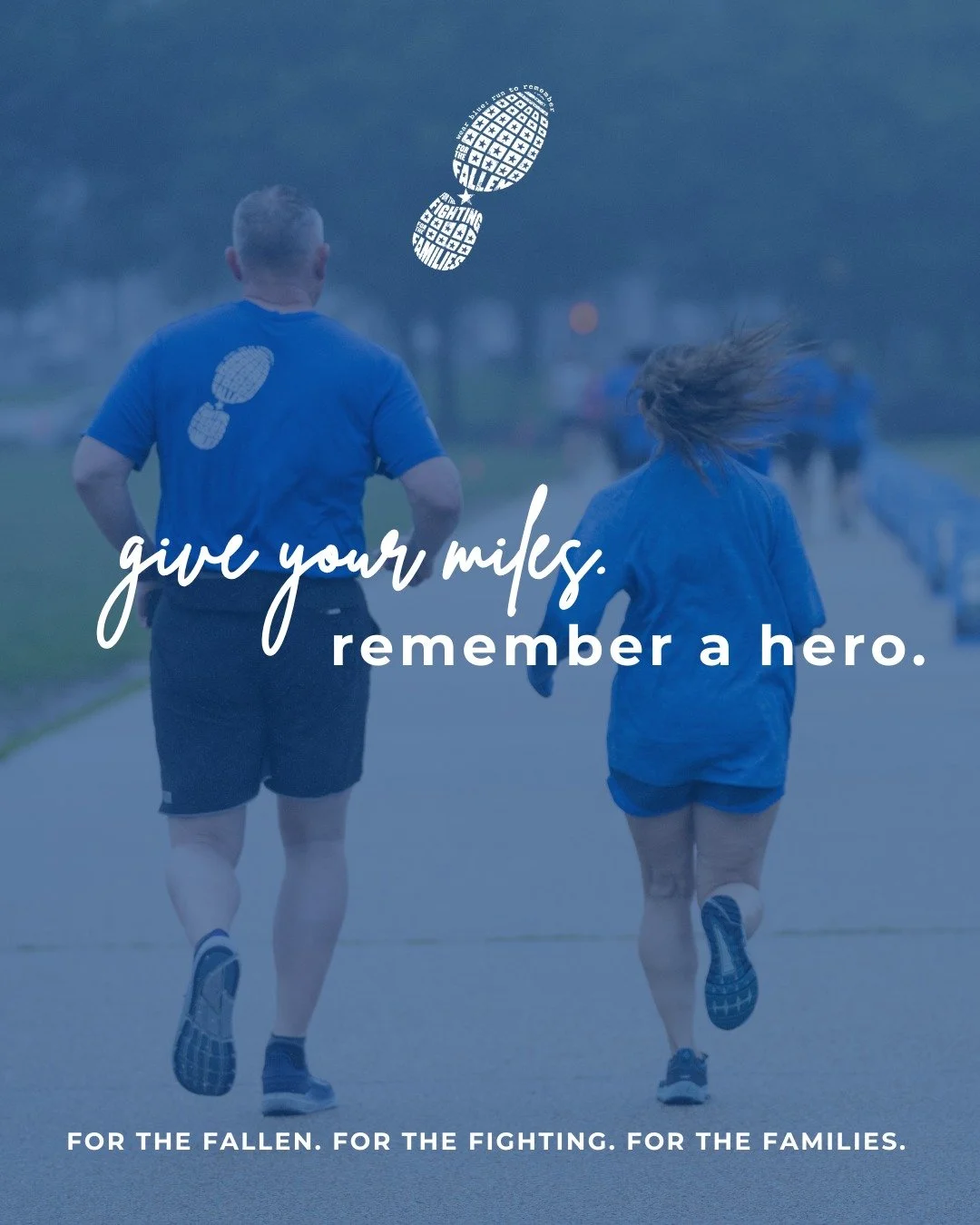 This Giving Tuesday, turn your miles into meaningful action. Every purposeful step honors a fallen service member and uplifts their family.

Join us in remembering their sacrifice by giving your steps today and amplify your impact with a Hero Match. 