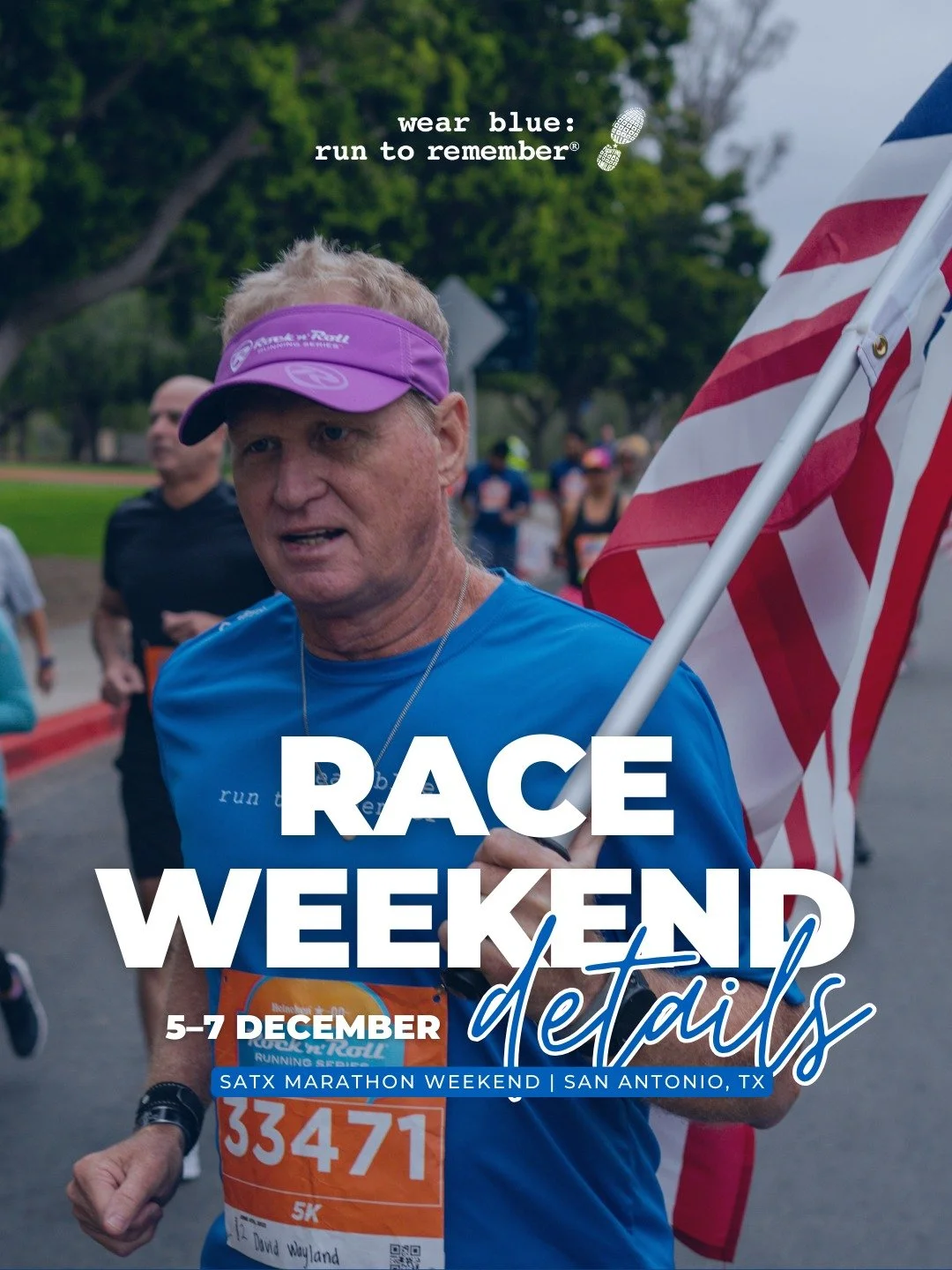 Whether you&rsquo;re kicking off the weekend at the 5K for the TrueCar DrivenToDrive Giveaway winner announcement, joining the wear blue San Antonio community for our Saturday Shakeout Run, or standing strong with a flag along the wear blue Mile, her