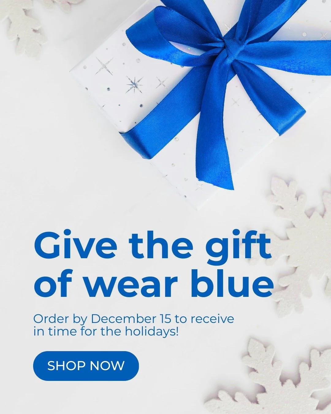 Give the Gift of Blue this season.
Honor someone you love by supporting the mission that remembers, honors, and connects our military families. Whether you shop our online store or make a gift in their name, your generosity strengthens the wear blue 