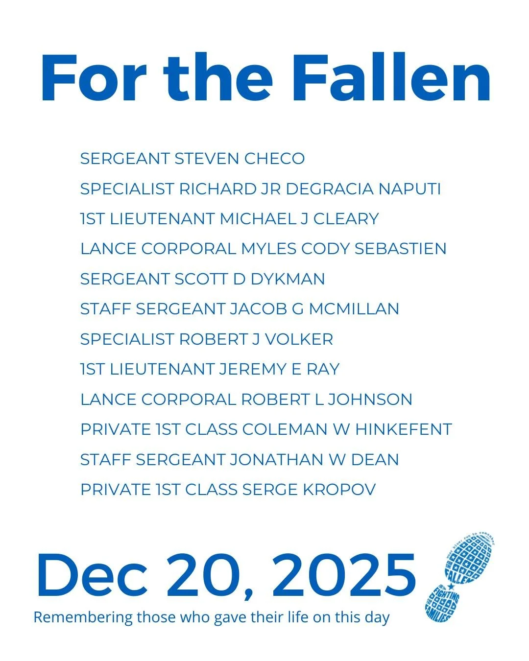 The Community Run is the foundation of wear blue: run to remember. Each weekend, service members are honored by name and remembered in the steps and breaths of our community.

View our list of wear blue communities at https://www.wearblueruntoremembe