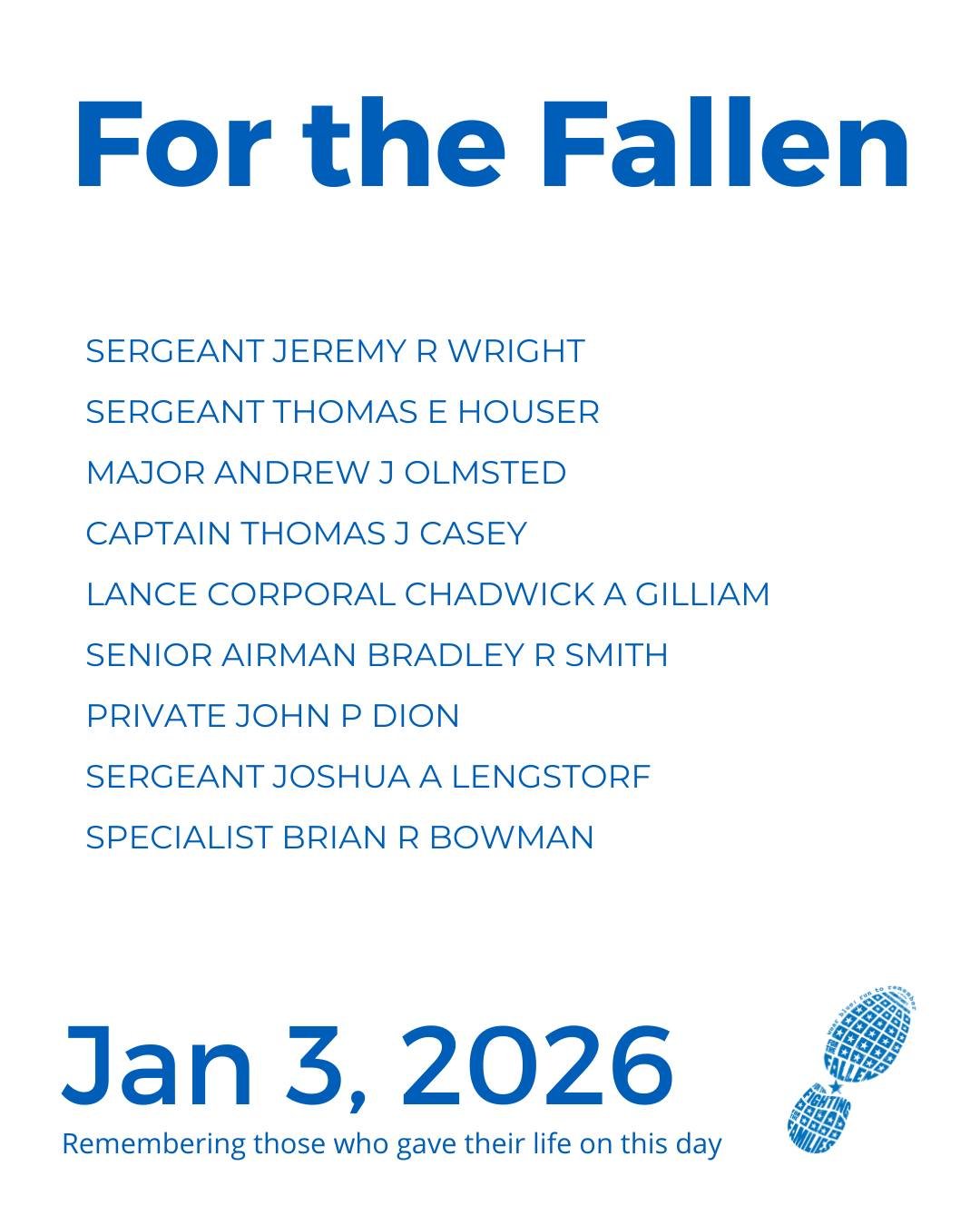 The Community Run is the foundation of wear blue: run to remember. Each weekend, service members are honored by name and remembered in the steps and breaths of our community.

View our list of wear blue communities at https://www.wearblueruntoremembe