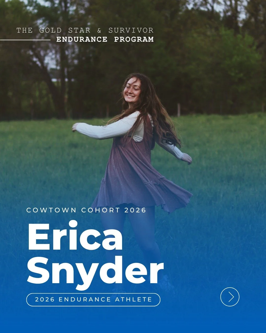 Meet Cowtown Athlete Erica Snyder.

Gold Star Sister of PFC Coleman Hinkefent, U.S. Army.

ER Nurse. Outdoor enthusiast. First-time half marathoner. Runner finding healing through movement and remembrance.

Erica was just six years old when her broth