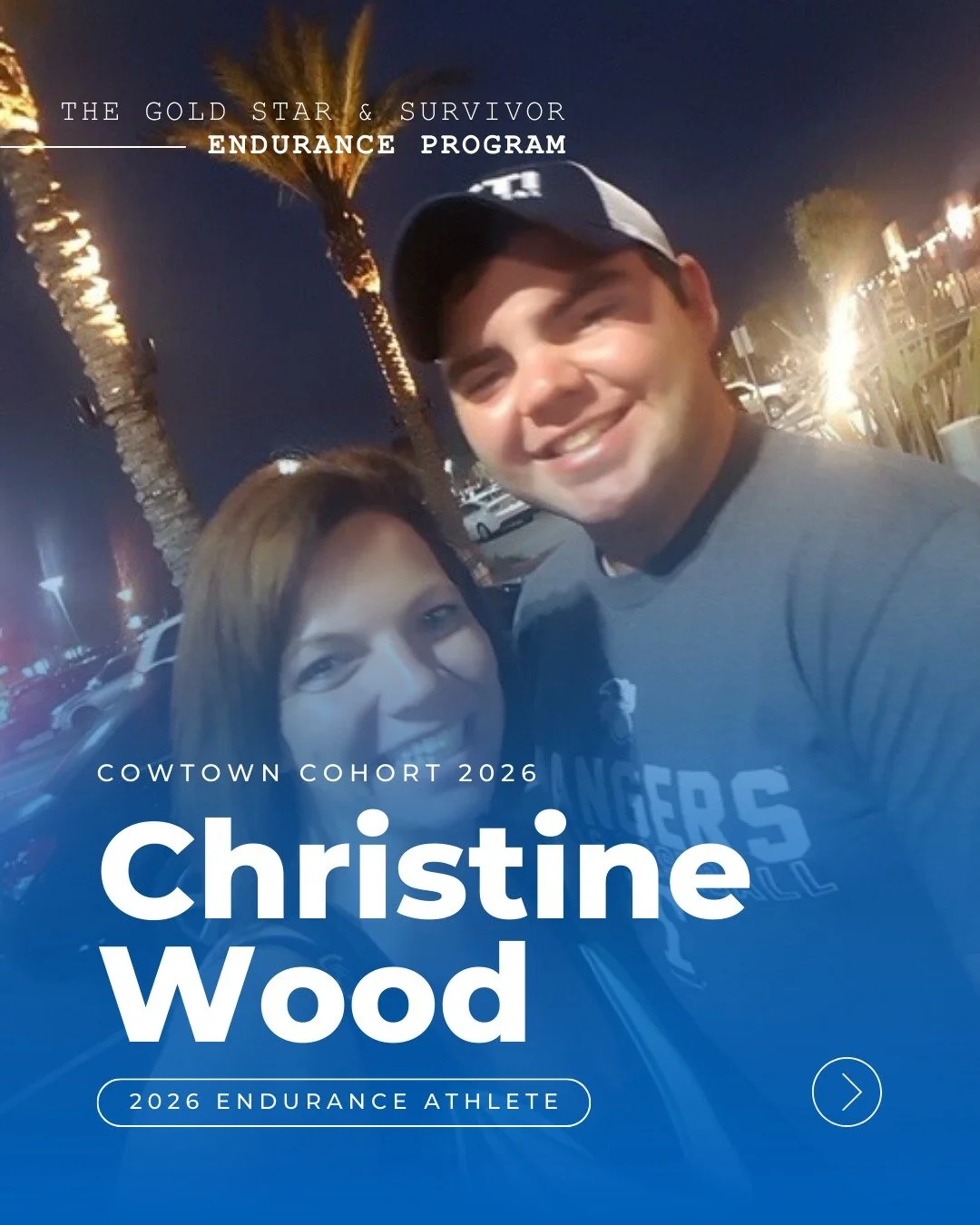 Meet Cowtown Athlete Christine Wood.

Gold Star Mother of Navy GMSN Devin Fasulo.

Full time professional, mother of three, micro sourdough baker, and first time half marathoner stepping into the wear blue Gold Star and Survivor Endurance Program at 
