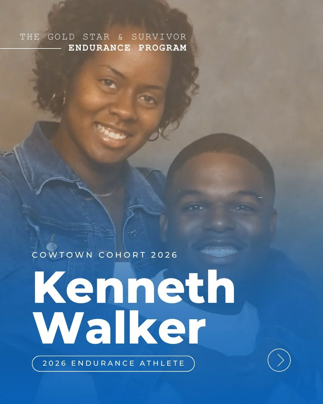 Meet Cowtown Athlete Ken Walker.

Gold Star Husband of Zandra &ldquo;Niecy&rdquo; Walker, U.S. Army.

Ken is rediscovering strength and purpose through the wear blue Gold Star and Survivor Endurance Program Cowtown Half Marathon cohort, honoring his 