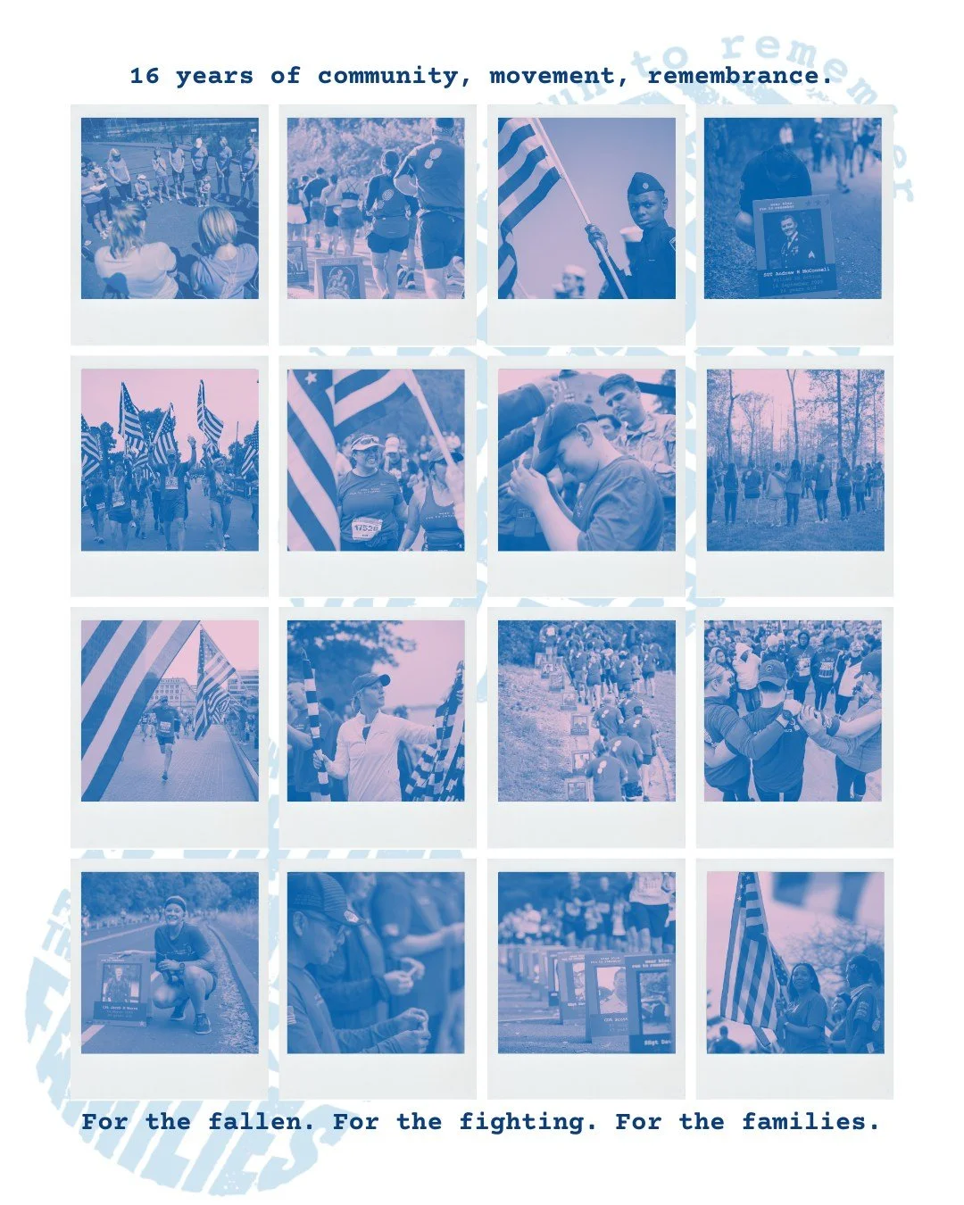 Sixteen years ago, a small group of military spouses put on their blue shirts, laced up their shoes, and stepped out together&ndash;seeking connection, strength, and a way to remember those they love.

Today, wear blue: run to remember has grown into
