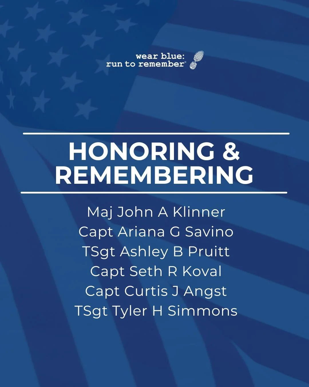 Today, we pause in active remembrance to honor six U.S. Air Force Airmen who were serving in support of Operation Epic Fury. 🇺🇸

Maj John A Klinner
Capt Ariana G Savino
TSgt Ashley B Pruitt
Capt Seth R Koval
Capt Curtis J Angst
TSgt Tyler H Simmons