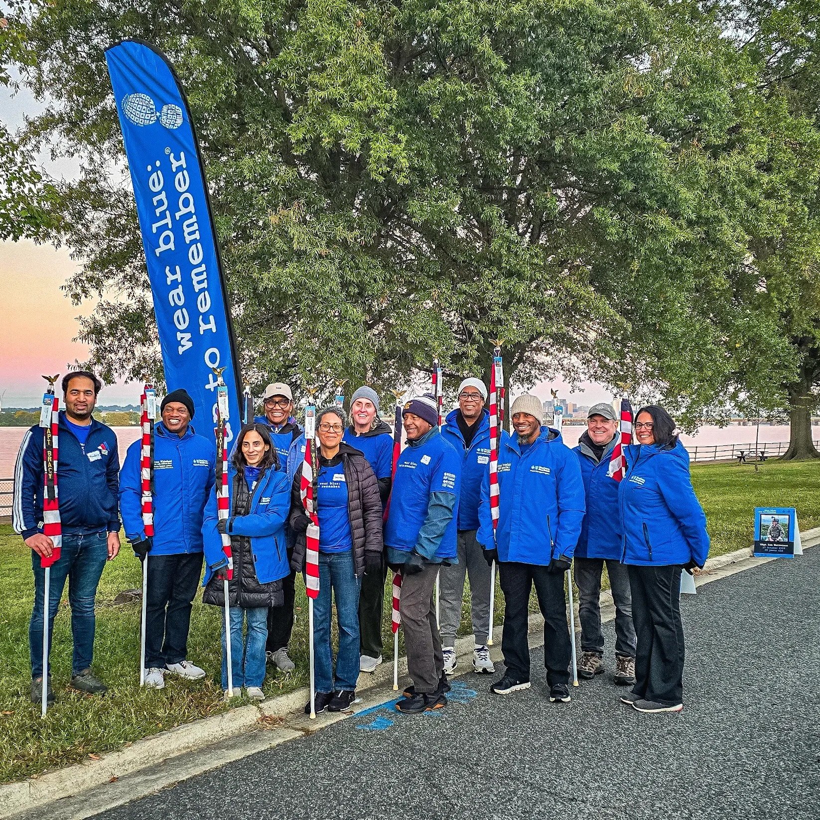 Every mile has its people. At the MCM Tribute wear blue Mile, some of ours were in Blue Cross and Blue Shield Federal Employee Program  blue.💙

Year after year, this team shows up to honor the fallen and lift the runners who carry their names.

Lesl