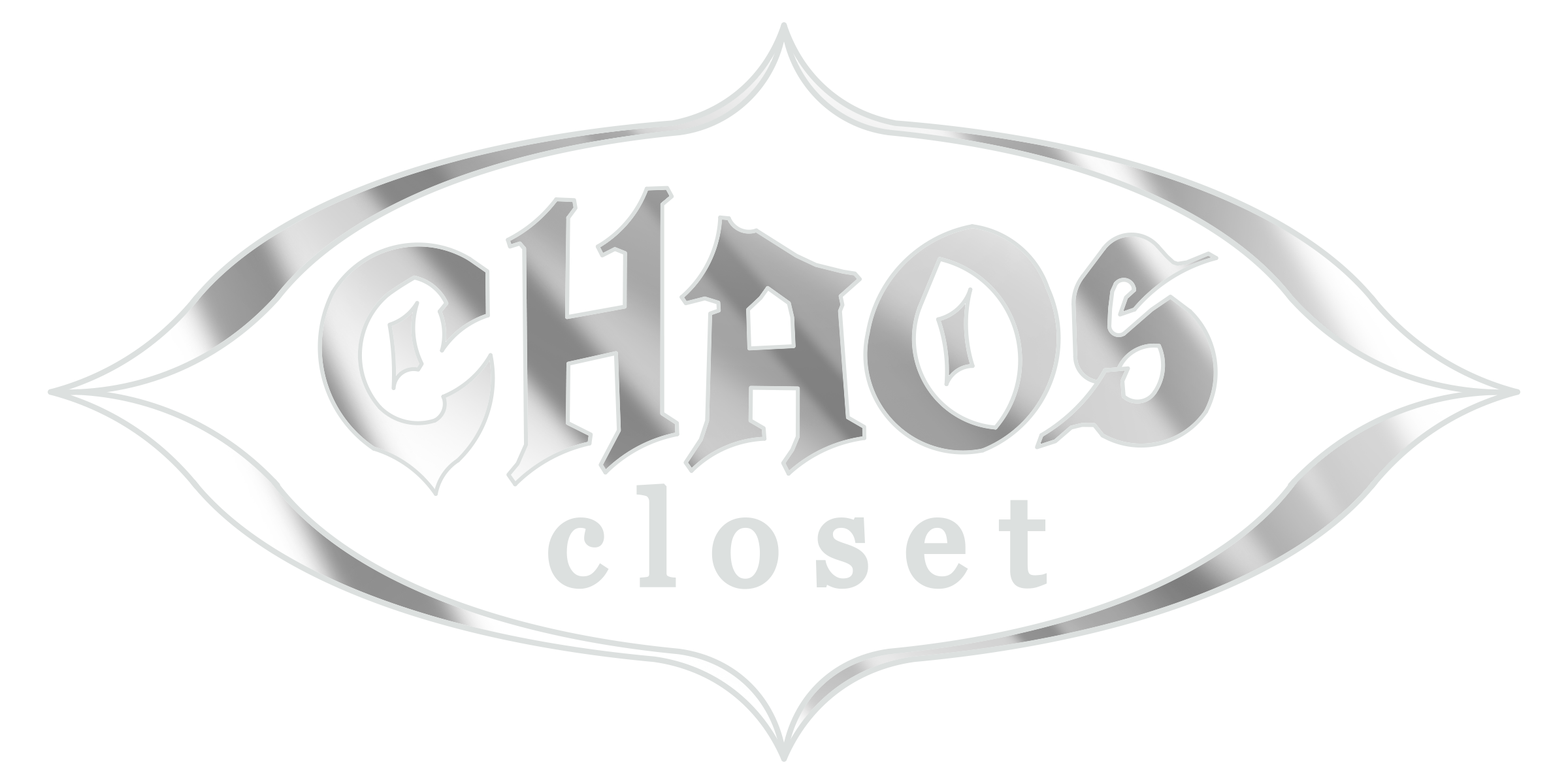 Silver, metallic-looking label with the word 'CHOLOS' in a stylized, gothic font.