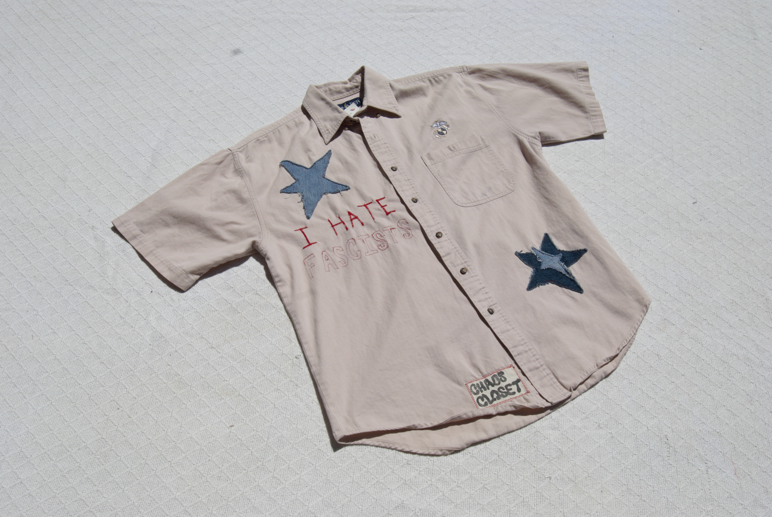 F*ck Fascists Button Up