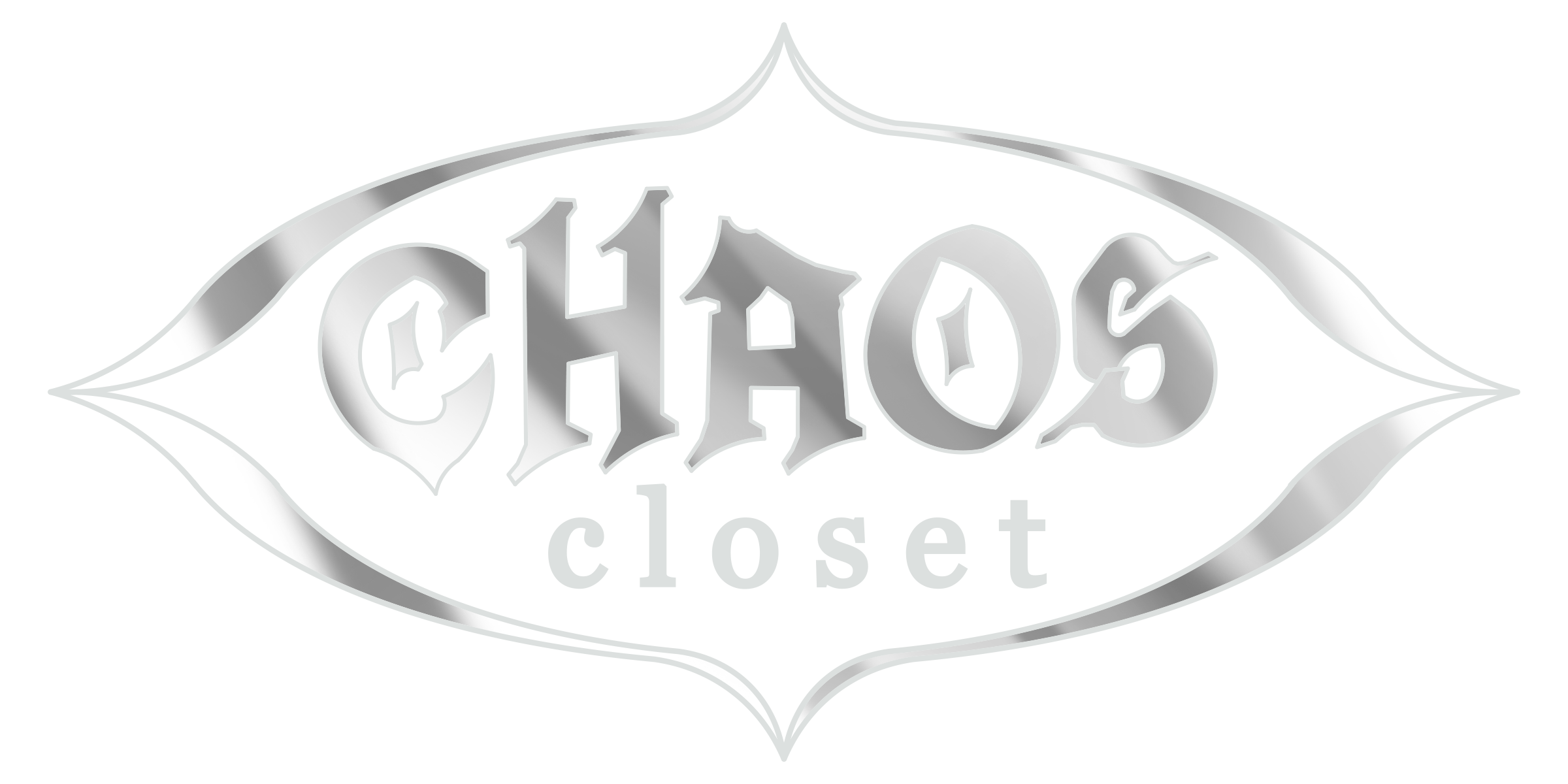 Logo of Chalk's Closet featuring stylized text 'Chalk's Closet' inside a decorative silver outline.