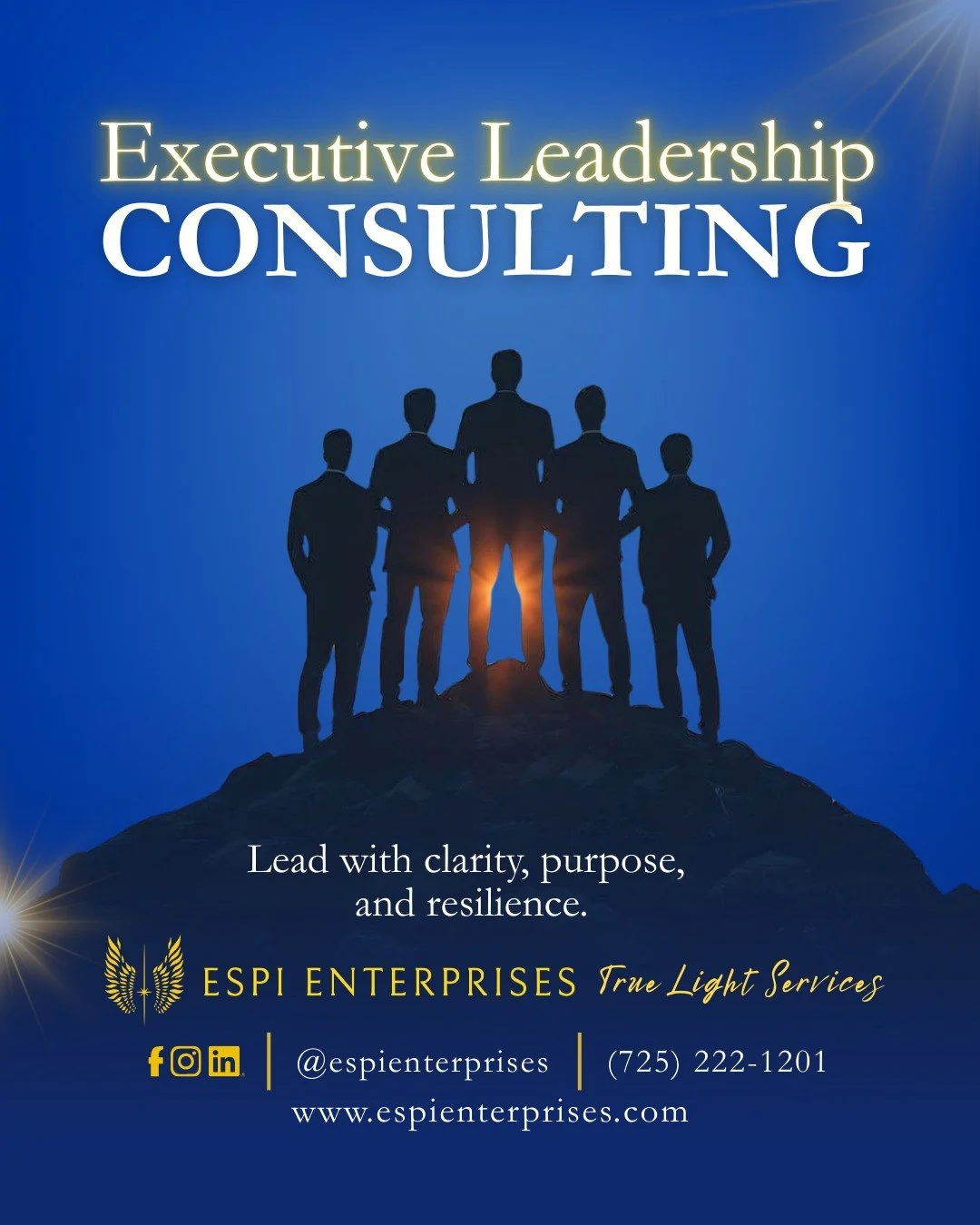 Leadership is more than a position, it is a responsibility to guide, inspire, and create positive change.

Espi Executive Leadership Consulting provides leaders with the tools, strategies, and insight needed to lead with clarity, purpose, and resilie