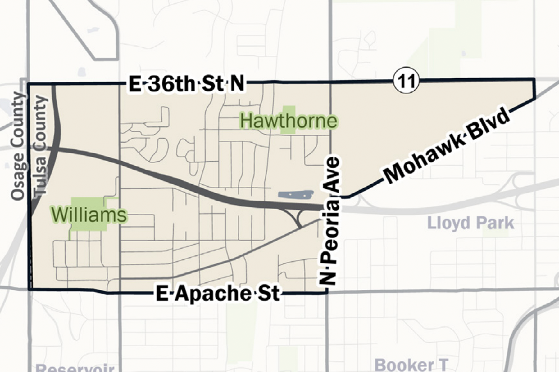 Hawthorne Map
