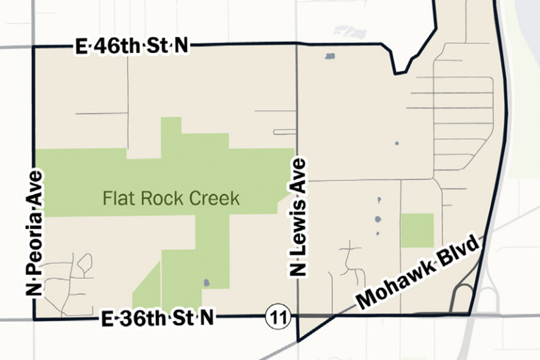 Flat Rock Creek Map