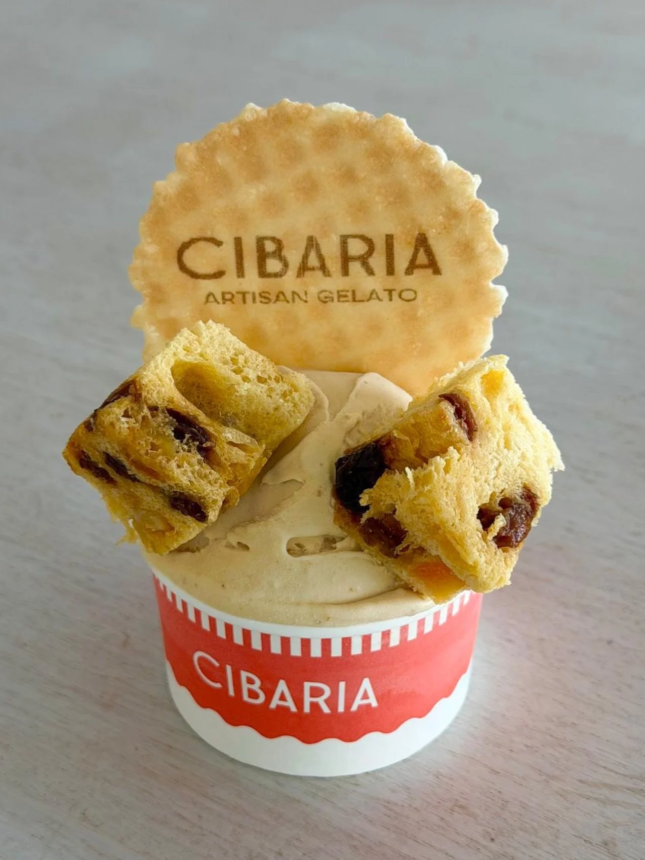 We could not let Christmas pass without turning panettone into gelato. Our panettone gelato is a little nod to tradition, creamy and comforting with that familiar festive flavour.

The perfect last minute Christmas dessert, available in takeaway tubs