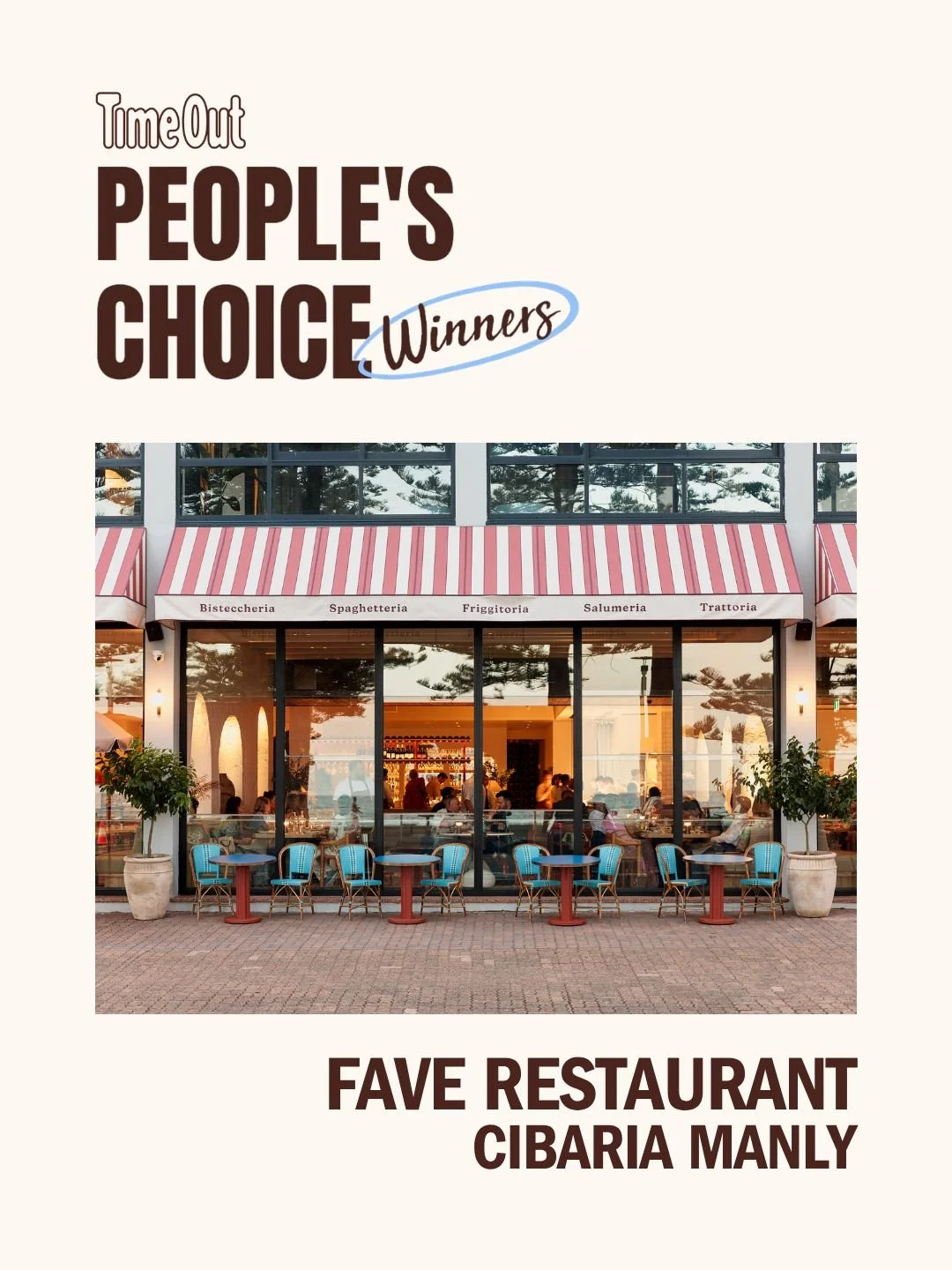 When we opened Cibaria, the idea was simple &mdash; a place for everybody, every day, like a piazza. Not just for special occasions. Seeing Manly make it their own and guests travel from across Sydney to be part of it means more than we can say. 

Gr