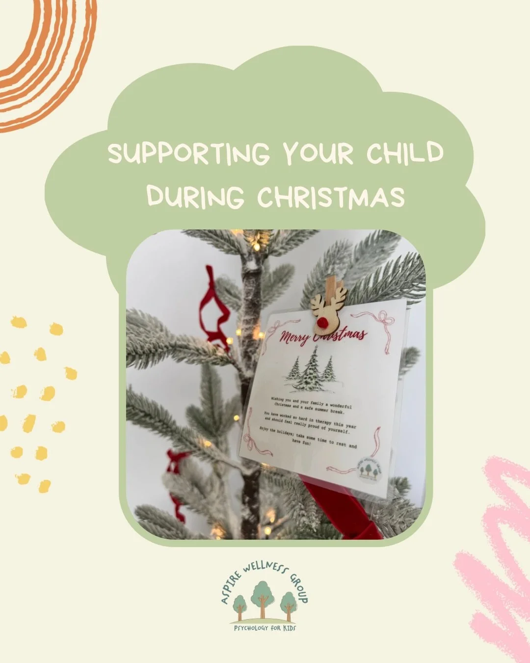 Christmas Day can be exciting, loud and overwhelming, especially for kids 🎄

These tips are here to slow the pace, reduce pressure and support your child&rsquo;s nervous system (and yours) through the festive season. 

Remember breaks are okay and s
