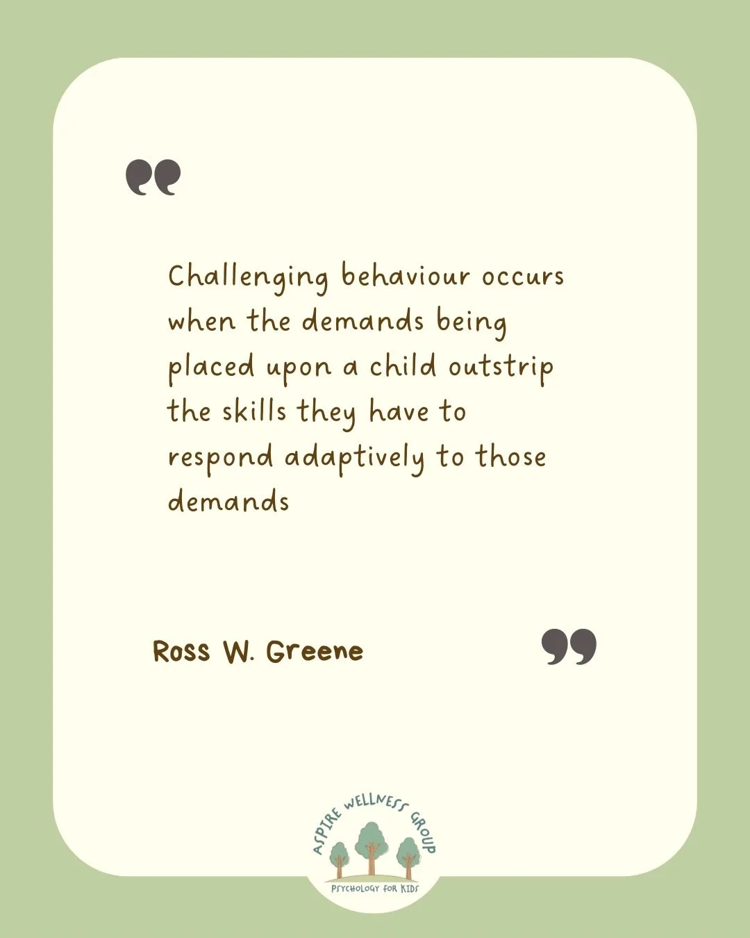 Do you feel like your child&rsquo;s behaviour is so big and you don&rsquo;t know what to do? 
🌱 Here&rsquo;s a tip, shift from &ldquo;how do I stop this?&rdquo; to &ldquo;what do they need?&rdquo; 

When demands outweigh a child&rsquo;s coping abili