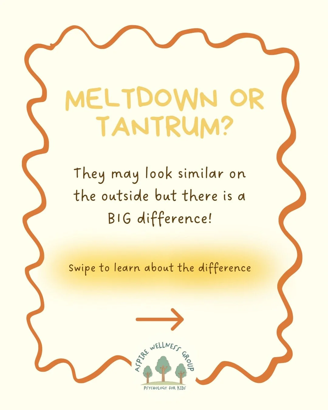 Meltdown or tantrum? While both may look similar on the outside, the are very different internal experiences 

💛 Meltdown - a child&rsquo;s nervous system response to overwhelm. A child isn&rsquo;t choosing the behaviour and often can&rsquo;t access