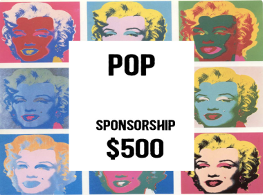 Your sponsorship of $500 brings out the bold showing your business off in a way only bright colors and powerful impact imagery does. 

You'll receive 1- 10'x10' vendor tent space, social media recognition, 1 Art In The Bend Canvas bag with logo, 2026