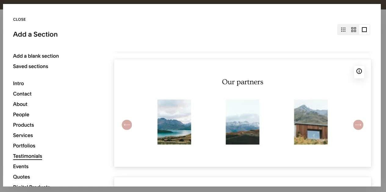 Creating a review slider with screenshots of comments in Squarespace