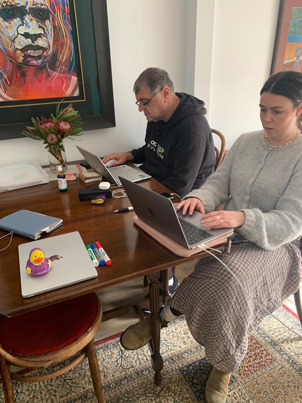 Grateful for our team members, Rylee and George &mdash; consistently bringing focus, energy, and good humour to everything they do. 

Whether it's problem-solving, planning, or pushing through a busy day, they show up with purpose.

Teamwork really d